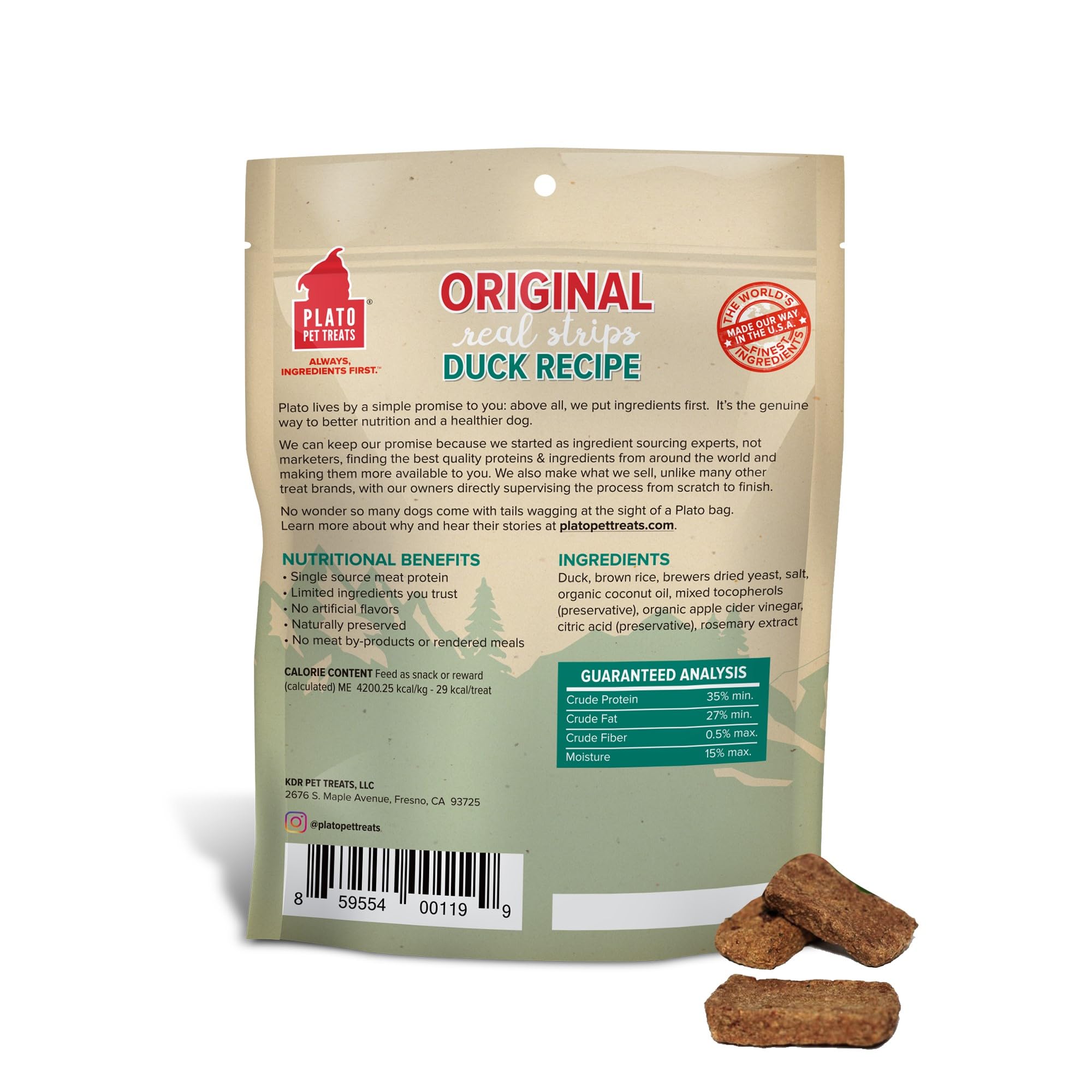 PLATO Original Real Strips Duck 6oz, brown
