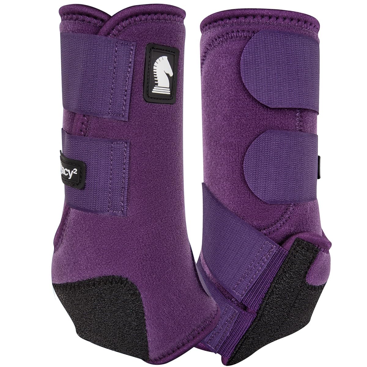 Classic Equine Legacy2 Support Boots, Front (Eggplant, Small)