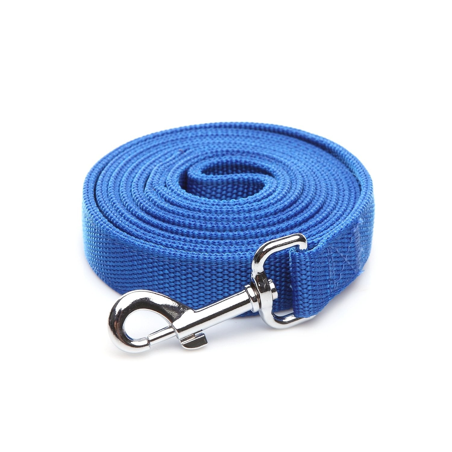 Strong Nylon Dog Leash With 2-Layer, 4 Ft/ 6 Ft/ 7Ft Long, 1 Inch Wide For Medium Large Dogs (Blue, 1'' X 2 Ft)