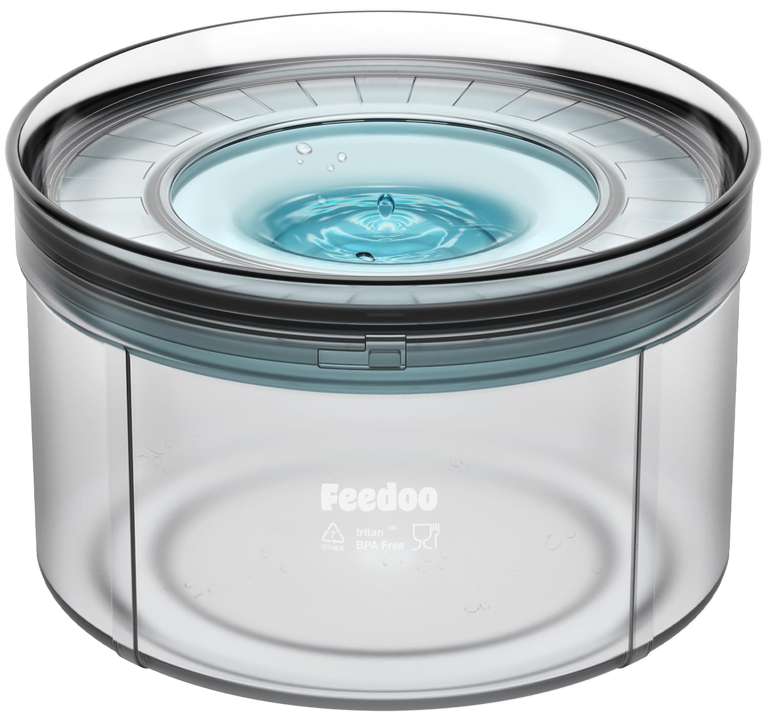 Feedoo 1Gallon Dog Water Bowl, 128oz No Spill Water Bowl for Dogs, Tritan BPA-Free Spill Proof Water Bowl with Non-Slip Mat, No 