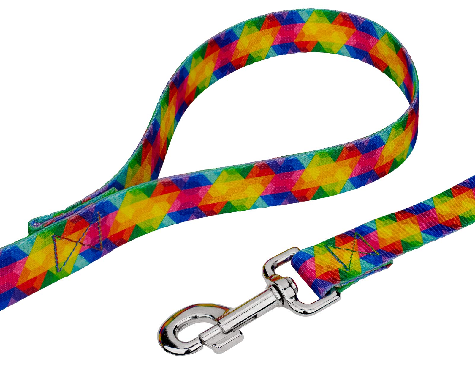 Country Brook Petz - Premium Kaleidoscope Dog Collar & Leash - Groovy Collection Featuring Far Out Designs (5/8 Inch, Small)