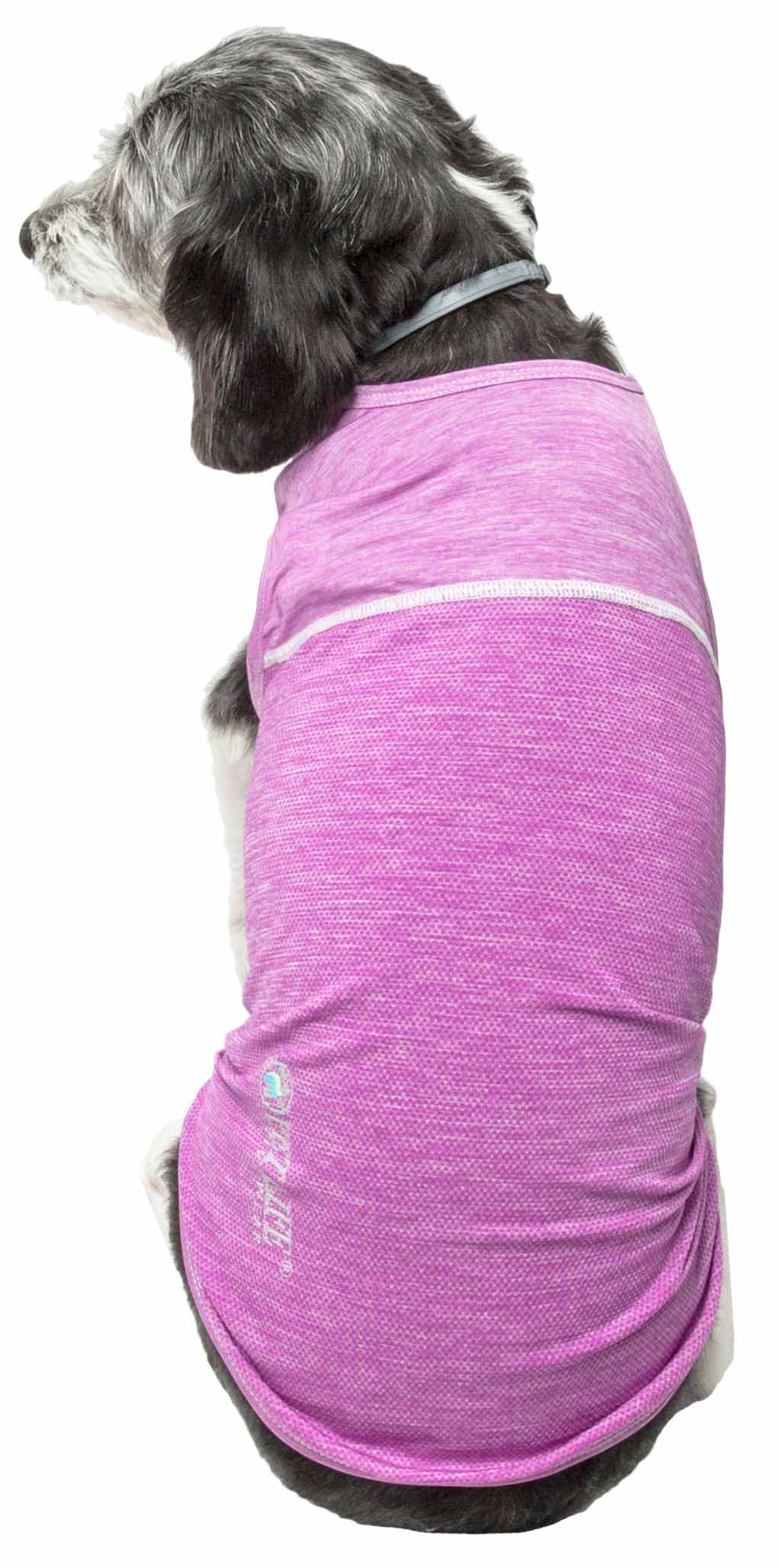Pet Life Active 'Aero-Pawlse' Heathered Quick-Dry And 4-Way Stretch-Performance Dog Tank Top T-Shirt(D0102H7Lt8W.)