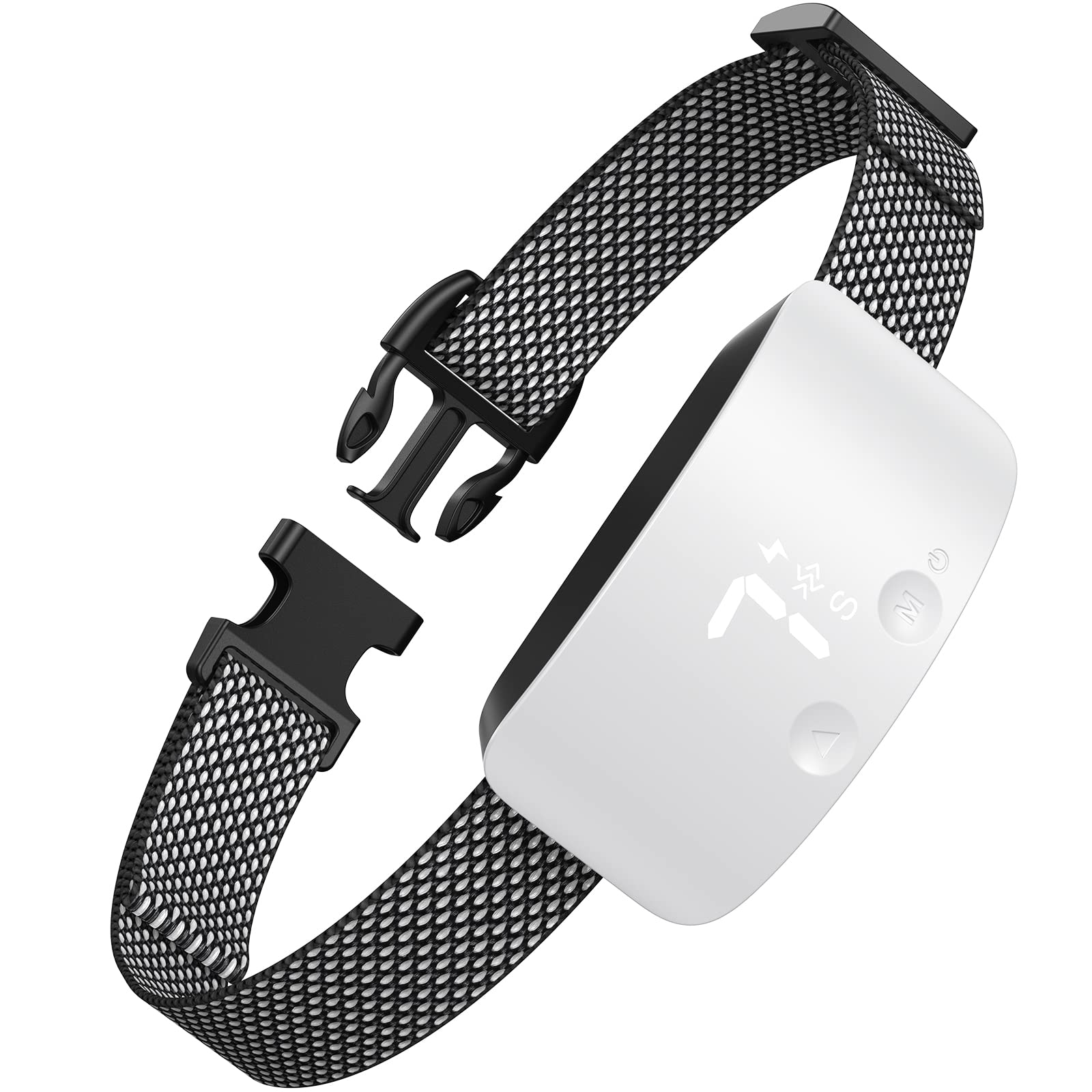 Nbju Bark Collar For Dogs,Rechargeable Anti Barking Training Collar With 7 Adjustable Sensitivity And Intensity Beep Vibration For Small Medium Large Dogs (White)