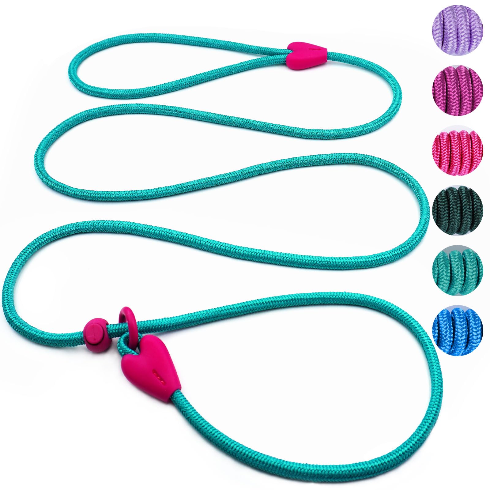 Slip Lead No Pull Dog Leash Slip Leads for Dogs Puppy Leash 6FT Slip Leash for Dogs Dog Lead with 6 Colors Strong Nylon Dog Trai