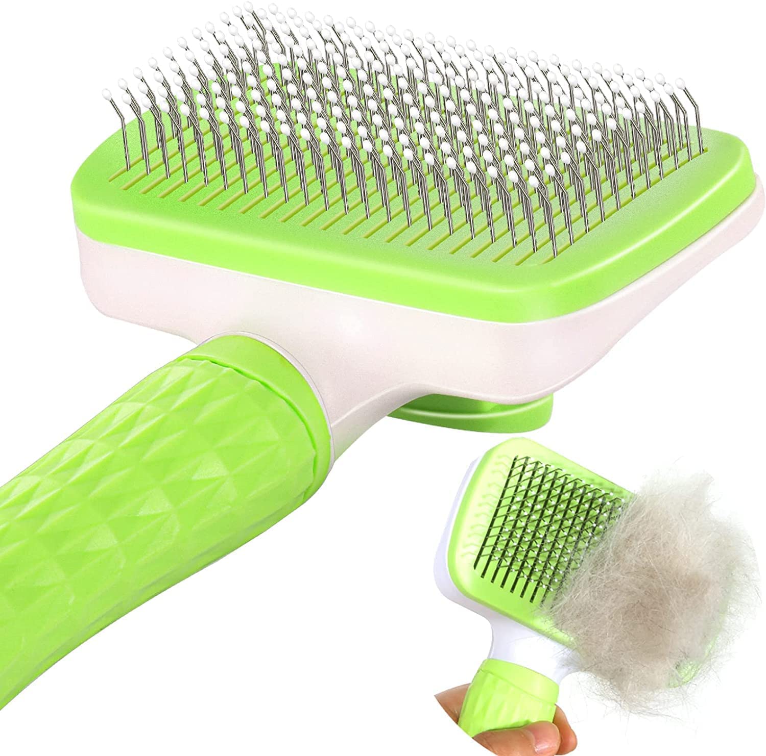 Bestottam Dog Brush, Cat Brush, Dog Brush For Shedding, Cat Brushes For Indoor Cats, Self Cleaning Pet Brush For Grooming Long S
