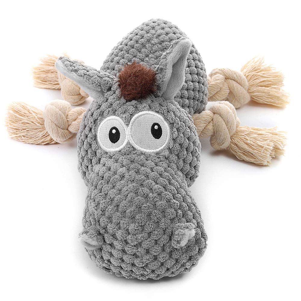 Sedioso Dog Toy, Large Dog Squeaky Toys, Stuffed Animal Dog Plush Toy For Puppy, Small, Middle, Large Dogs (Donkey(Grey))