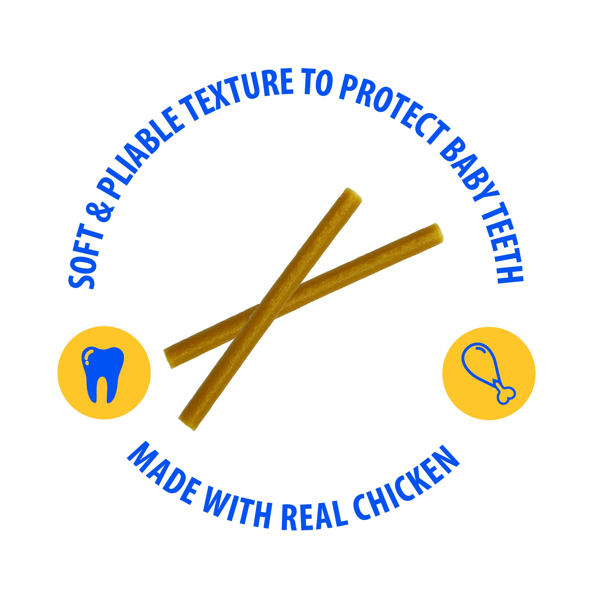 N-Bone Puppy Teething Sticks Chicken Flavor Dog Treats Holiday Version, 3.74-oz Bag, Natural