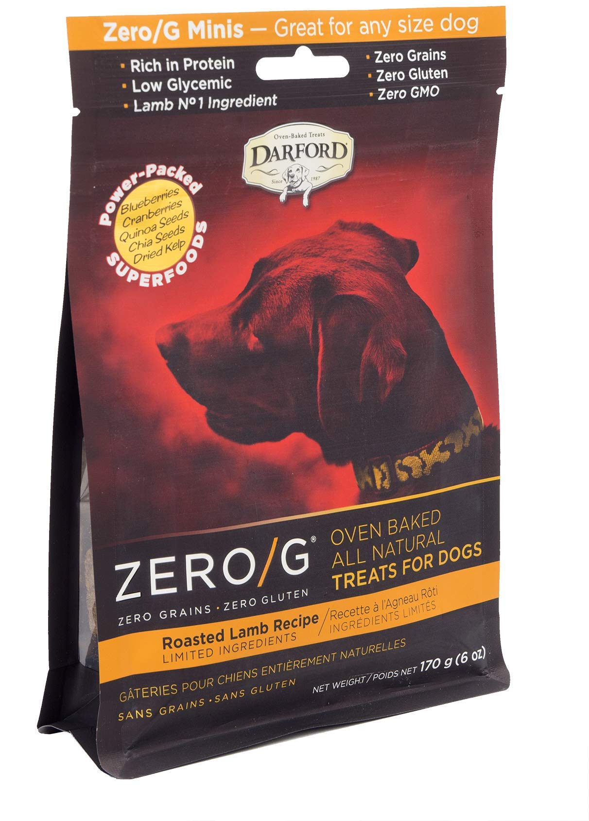 Darford Zero/G Roasted Lamb Recipe Mini Dog Treats, 6 oz