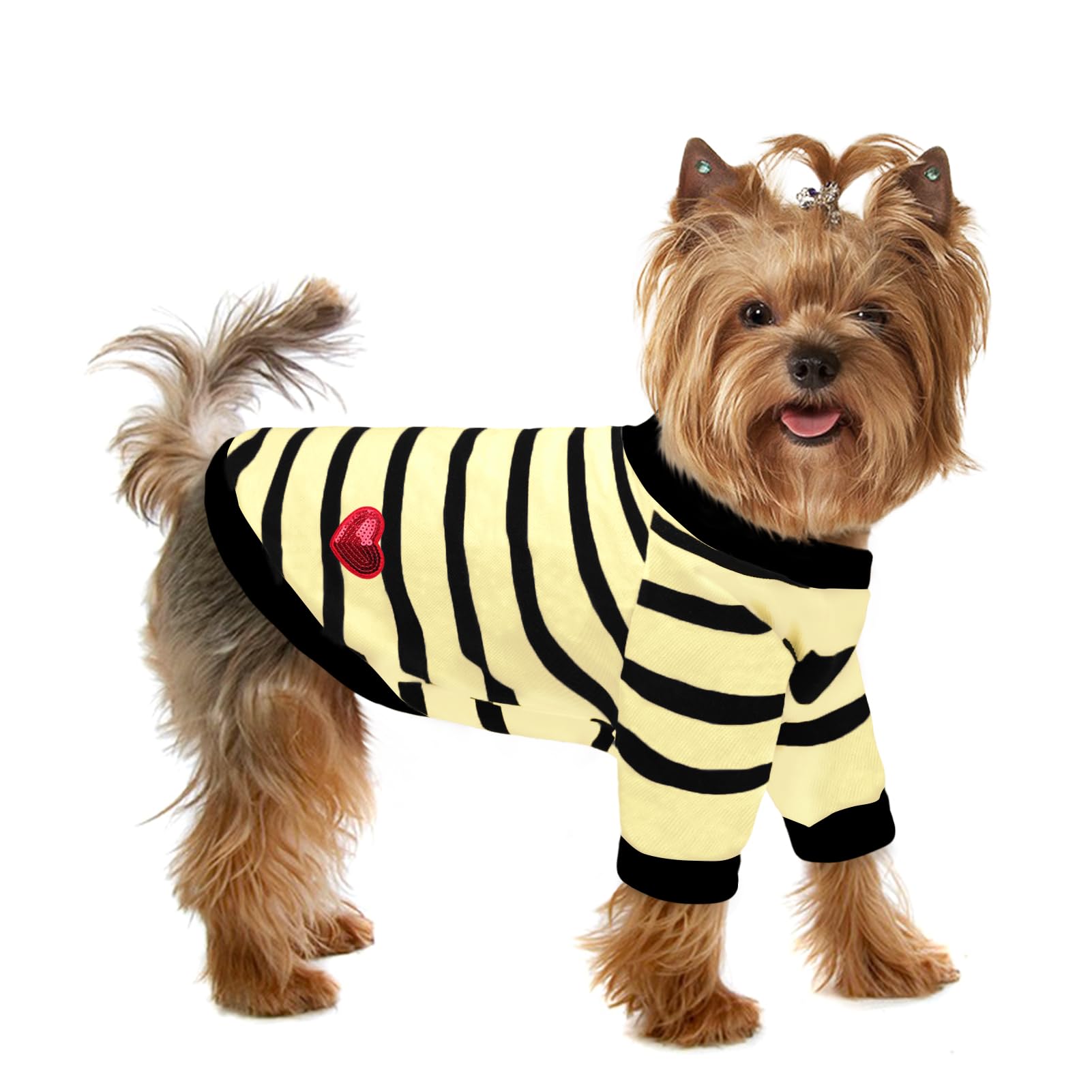 Preferhouse Dog Shirts For Small Dogs Cats, Dog Striped T-Shirts Dog Vest Pet Apparel Tee Shirts Spring Summer Suitable For Smal