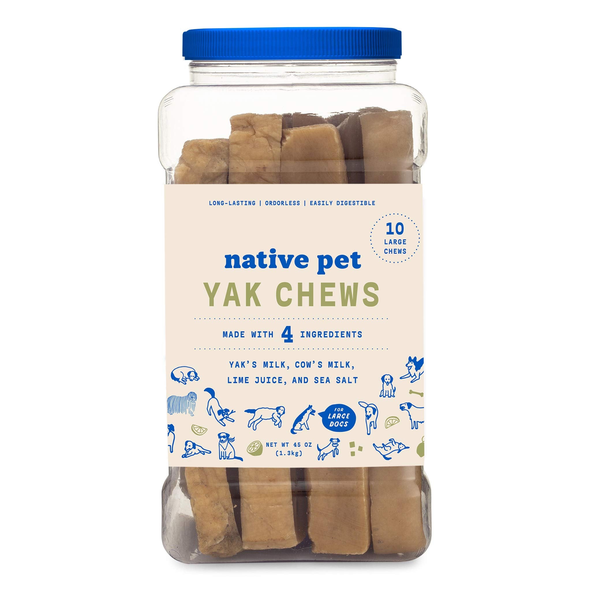 Native Pet Yak Chews (10 Large Chews)