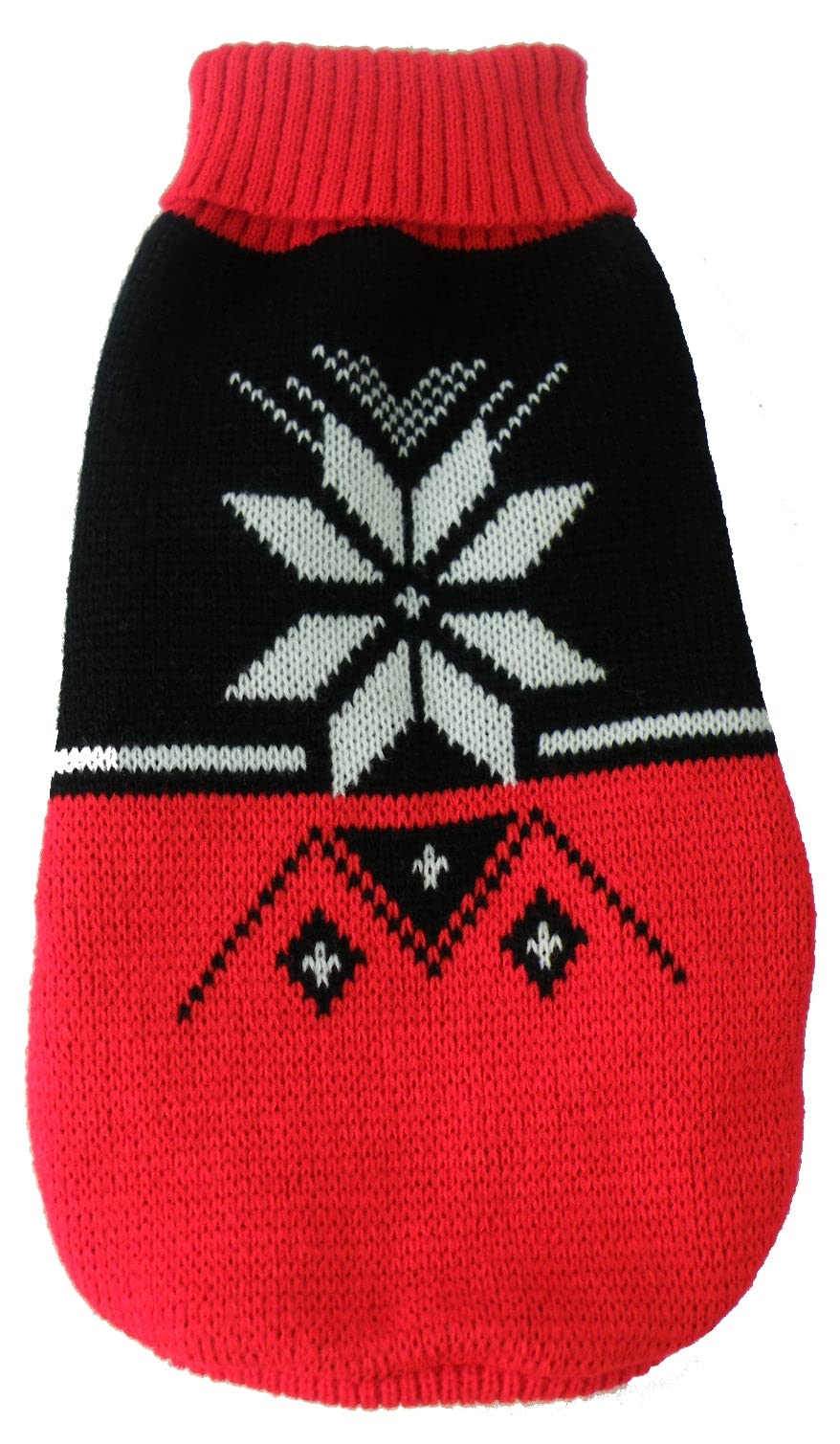 Pet Life A Snow Flake Pet Sweater - Designer Dog Sweater With Turtle Neck - Winter Dog Clothes Designed To Keep Warm
