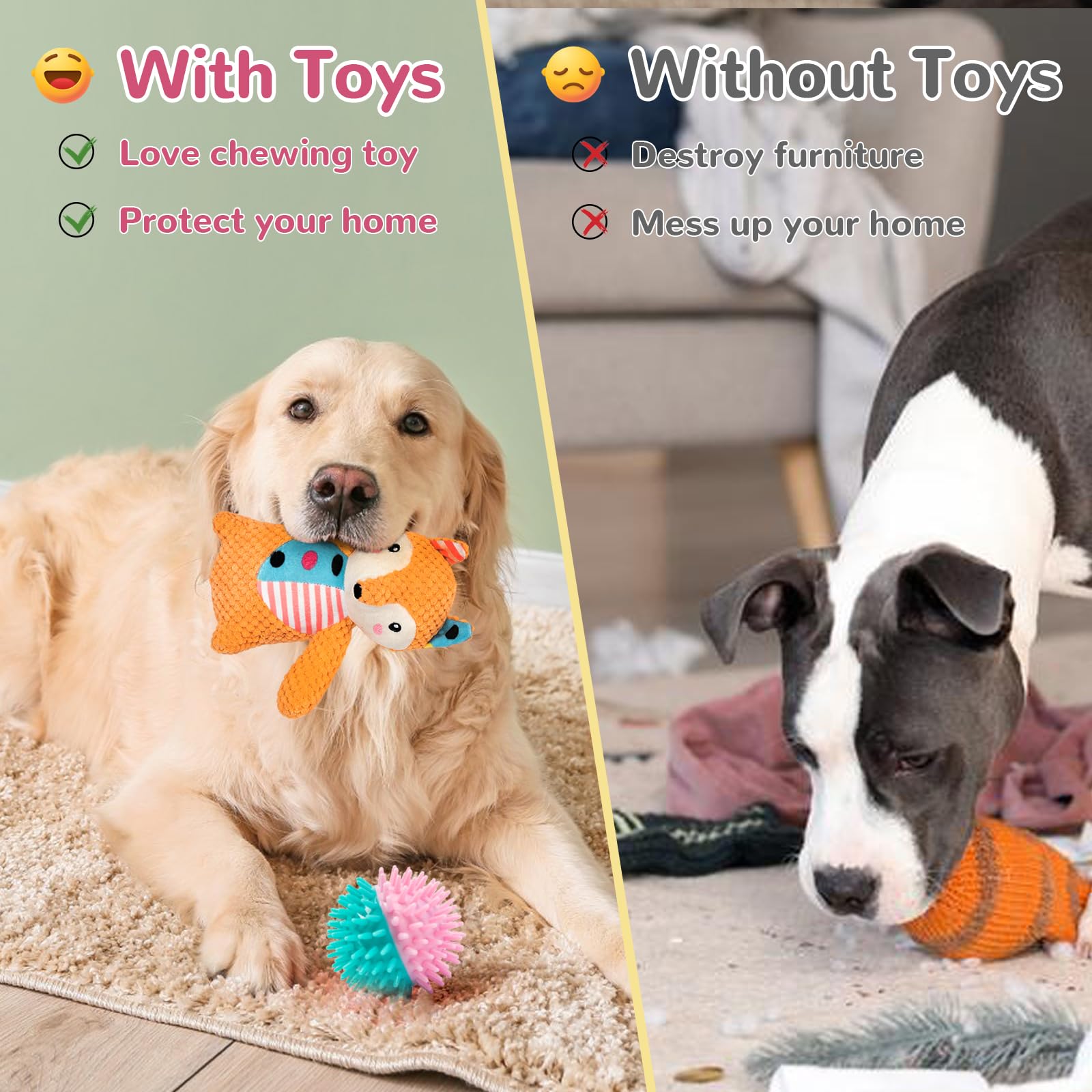 Sxkjjc Dog Toys For Puppies 18Pack, Puppy Teething Toys, Dog Toys To Keep Them Busy, Interactive Dog Toys For Boredom, Dog Toy Pack For Puppies And Small Dogs, Dog Gift Basket Puppy Starter Kit