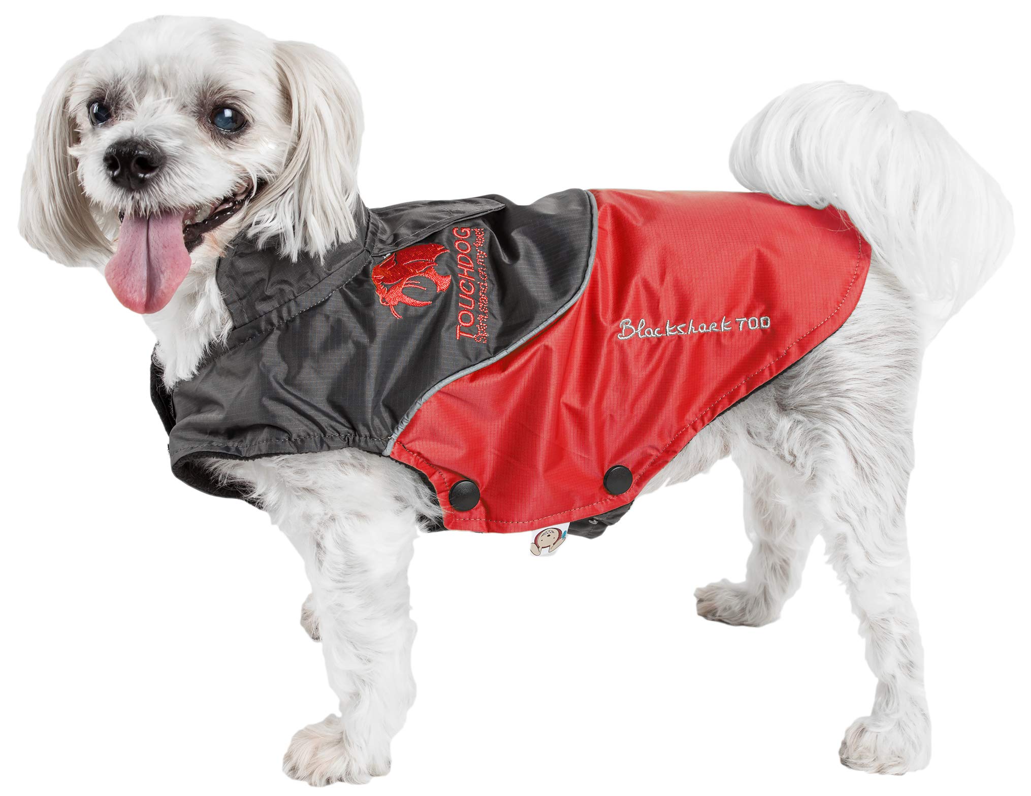 Touchdog Subzerostorm Waterproof 3M Reflective Pet Dog Coat Jacket With Heavyduty Hook And Loop W/ Blackshark Technology, X