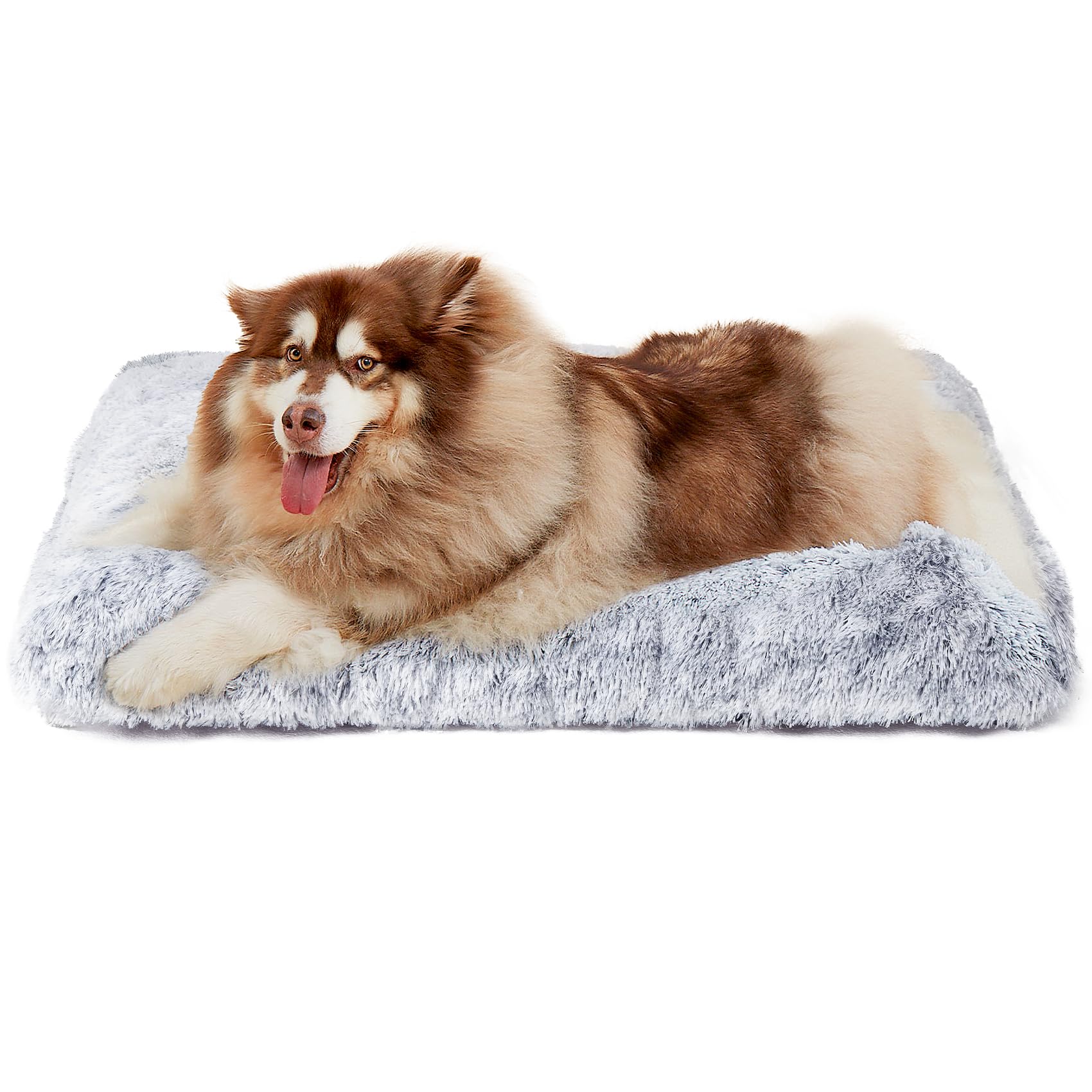 Eheyciga Fluffy Xxl Dog Crate Pad, Plush Faux Fur Bed For Extra Large Dogs, Calming Anti-Anxiety Mat With Non-Slip Bottom