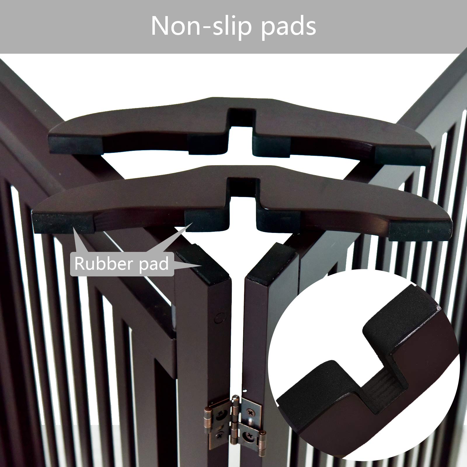 Welland Support Feet For 360 Degree Configurable Gate Collection, Espresso, A Pair