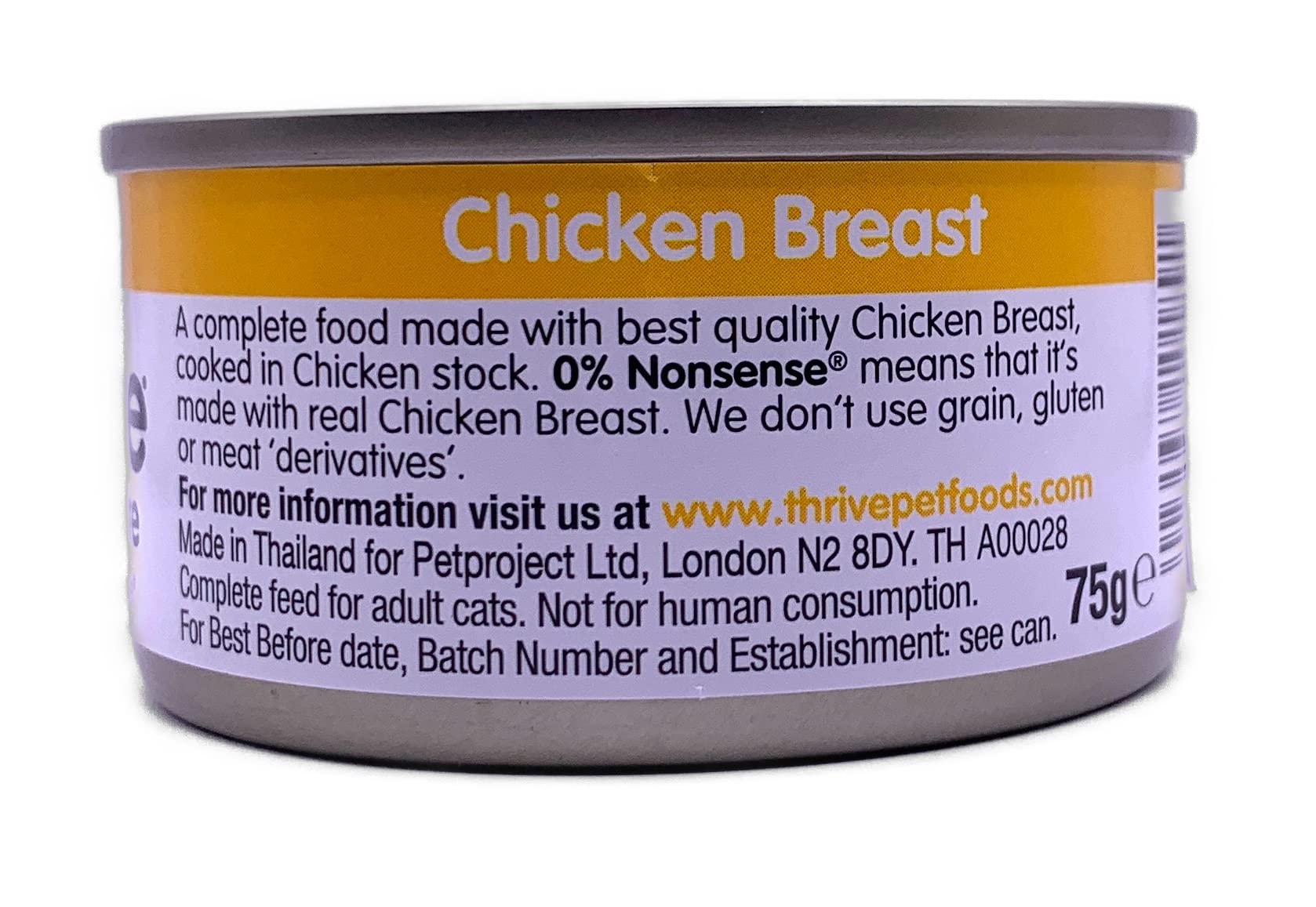 thrive Complete Cat Food 100% Chicken 75g 12 cans