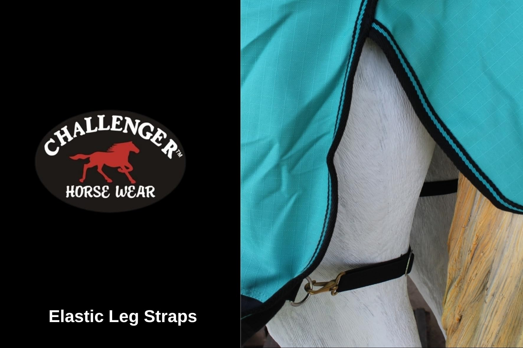 Challenger 60'' 1200D Turnout Waterproof Rain Horse Light Winter Blanket Fleece Lined 367Lg