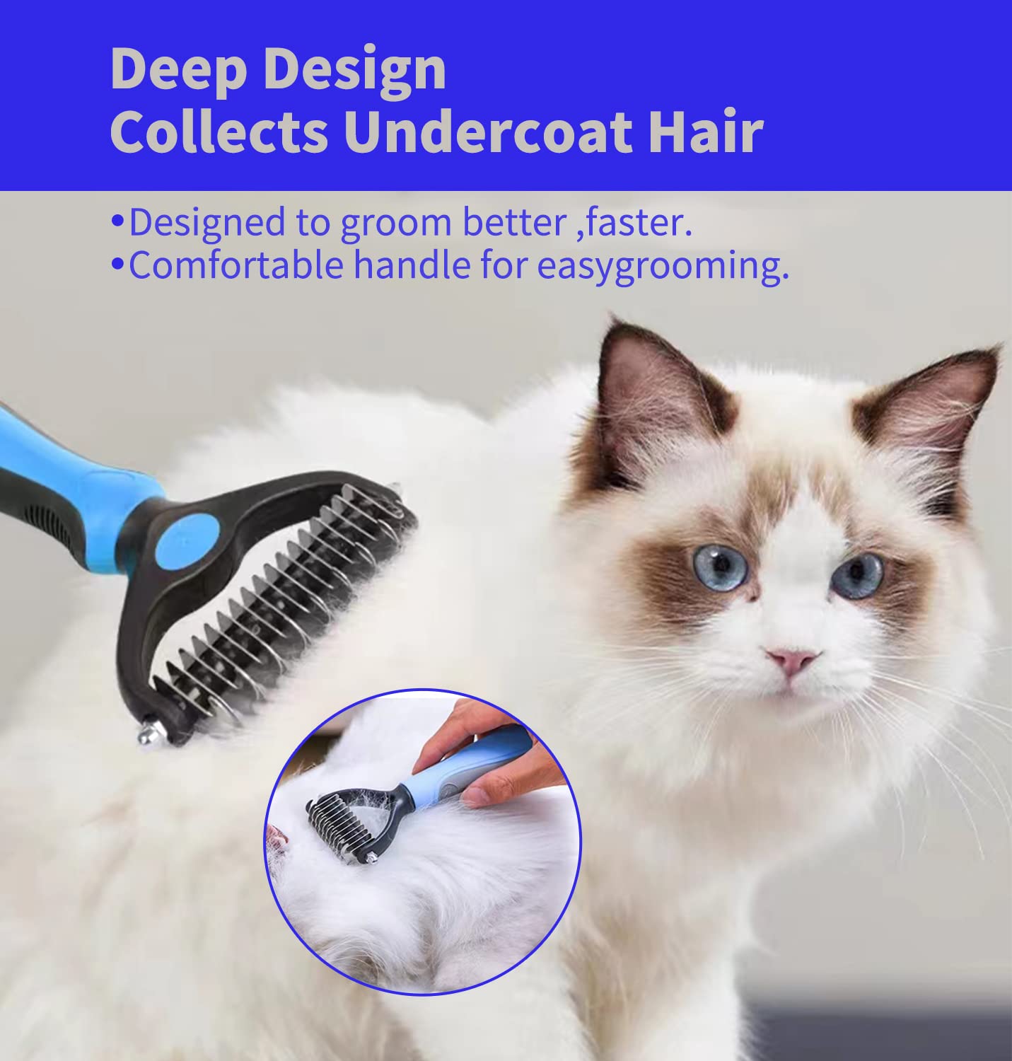 Tan.G Pet Deshedding Brush