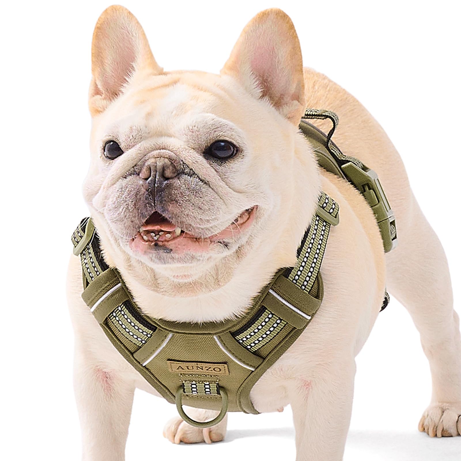 Non Pulling Dog Harness For Medium Dogs, Adjustable Reflective Harness Vest With Handle, For Working Training Hiking Walking, Es