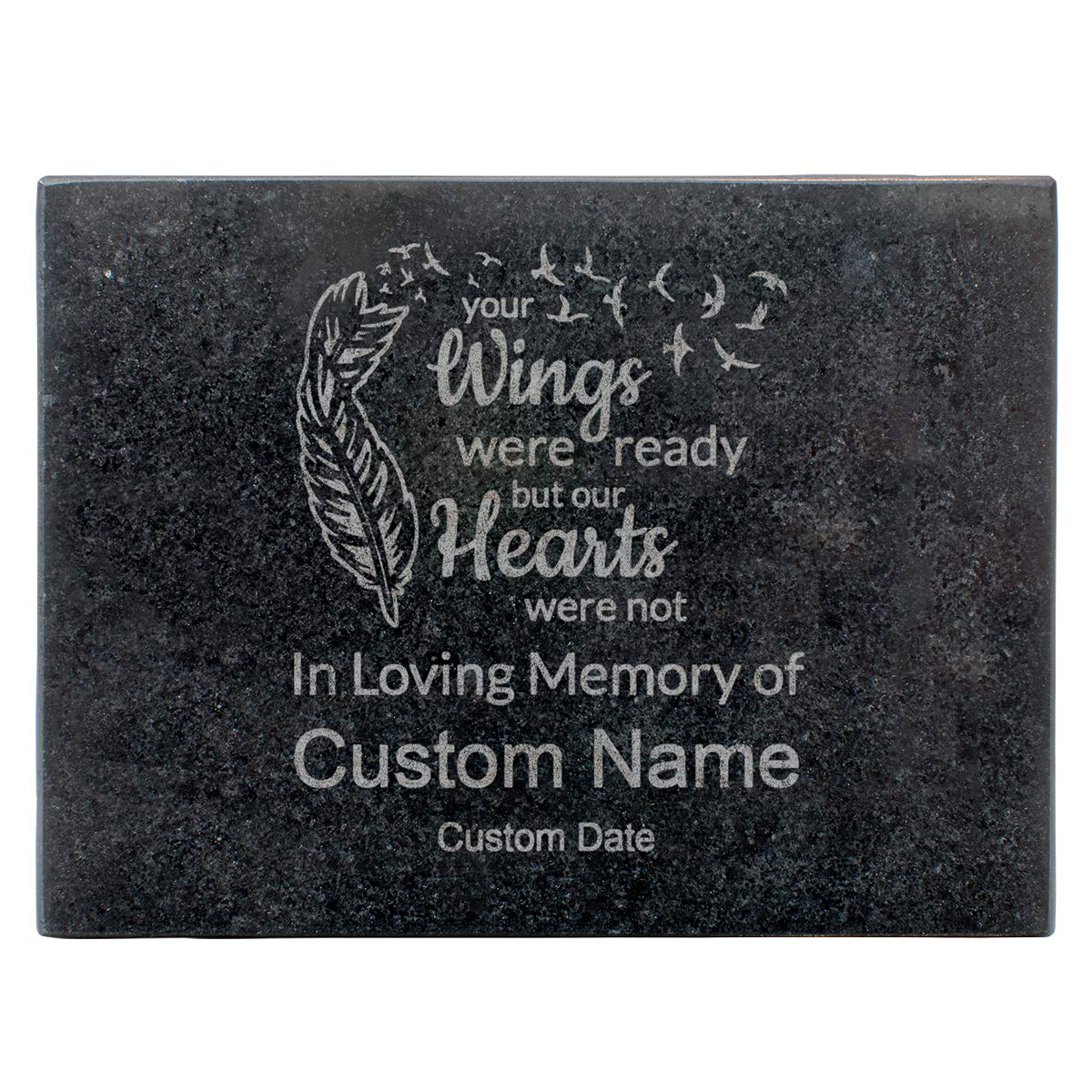 Plaquemaker Personalized Granite Memorial Stone With Custom Name And Dates Great Sympathy Gift Garden Memorial Or Tribute To A L