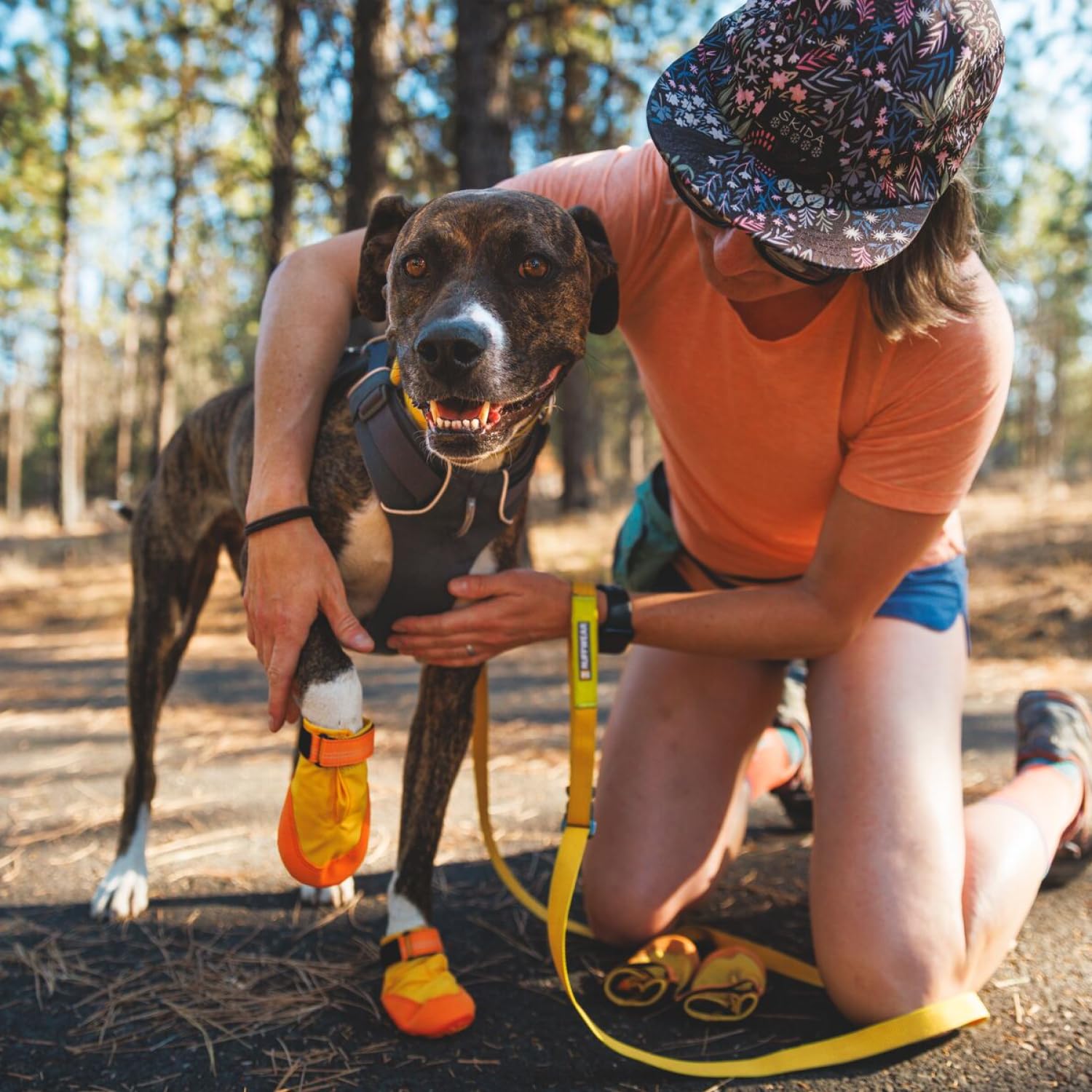Ruffwear Summit Trex Dog Shoes - All-Season, Non-Slip Grip, Sunrise Yellow, 3.00 in (2 Boots), Model P15402-715300