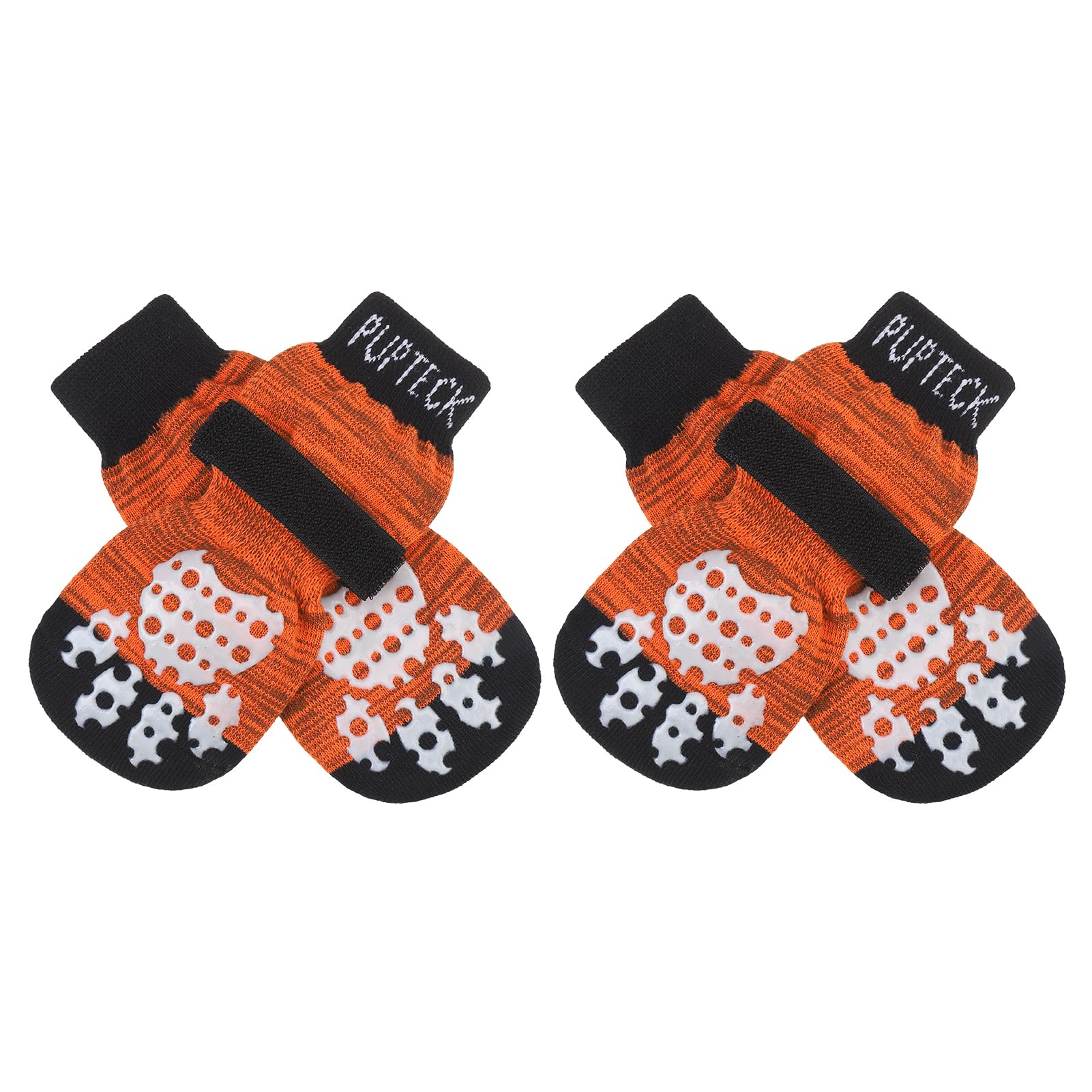 Pupteck Anti-Slip Dog Socks With Double Sides Grips For Small Medium Large Dogs Hardwood Floors Prevents Licking, Dog Shoes For Hot Pavement Traction Control Paw Protector For Senior Dogs