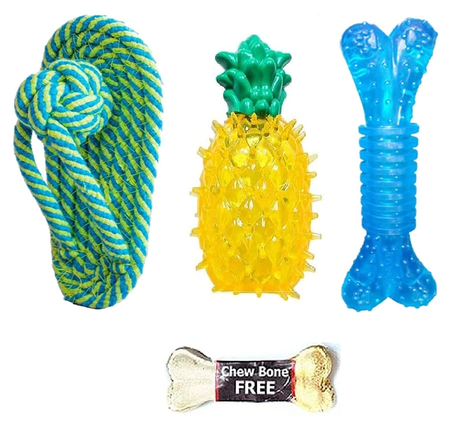 Psk Pet Mart Dog Sleeper Shaped Chewing Toys For Puppies Toys + Teething Playing Fun Toy + Fruits Dog Chew Toy Rubber Anti Bite 