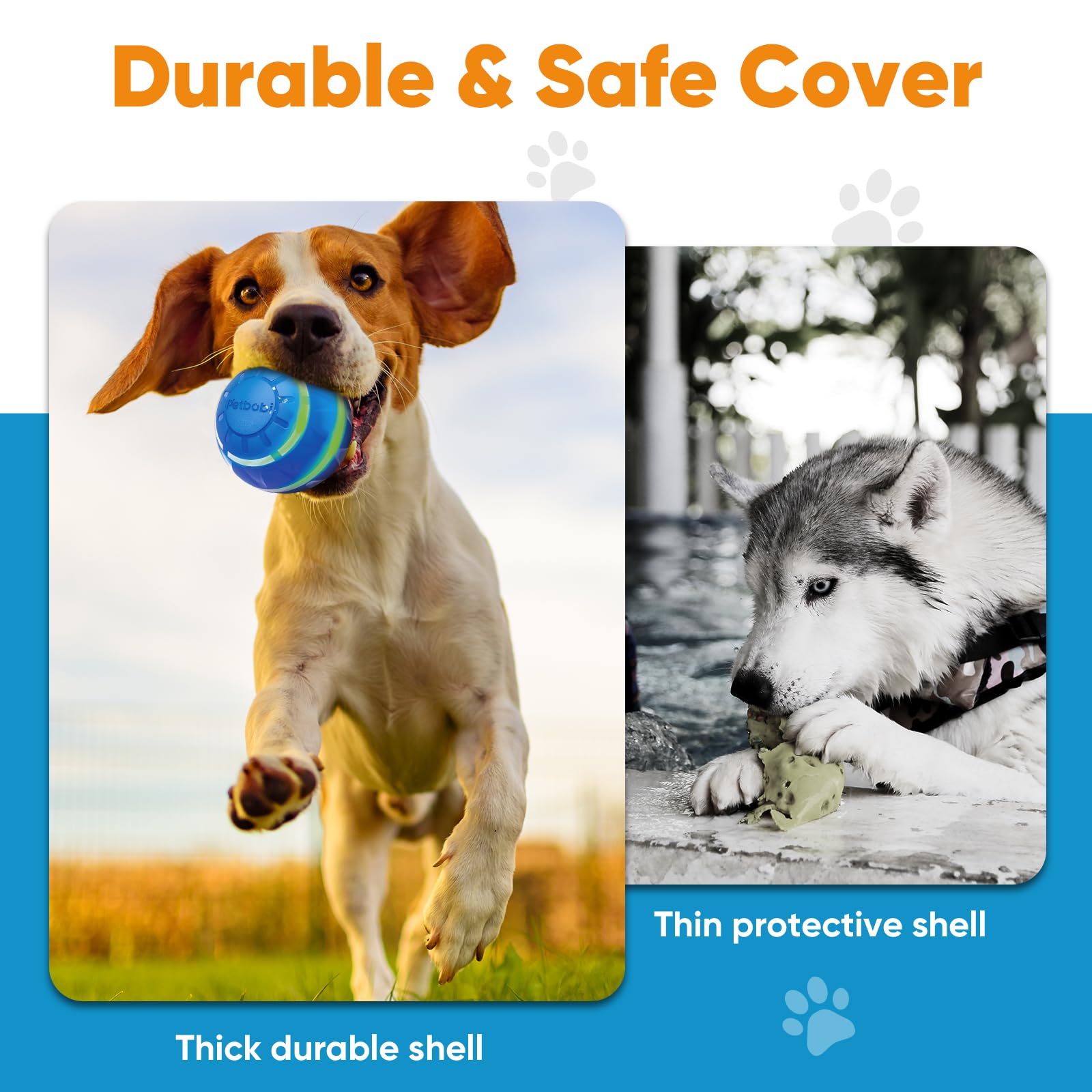 Petbobi Active Rolling Ball For Dogs Interactive Dog Ball With Led Flash Light, Include Self Moving Toys For Medium Large Dogs T