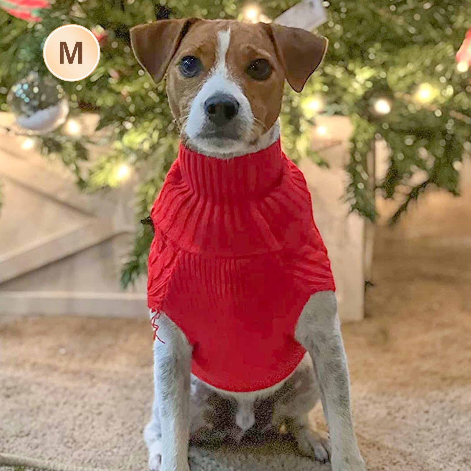 Kyeese Small Dog Sweaters With Gingham Patchwork Doggie Sweater Knitwear Pullover Warm Pet Sweater For Fall Winter