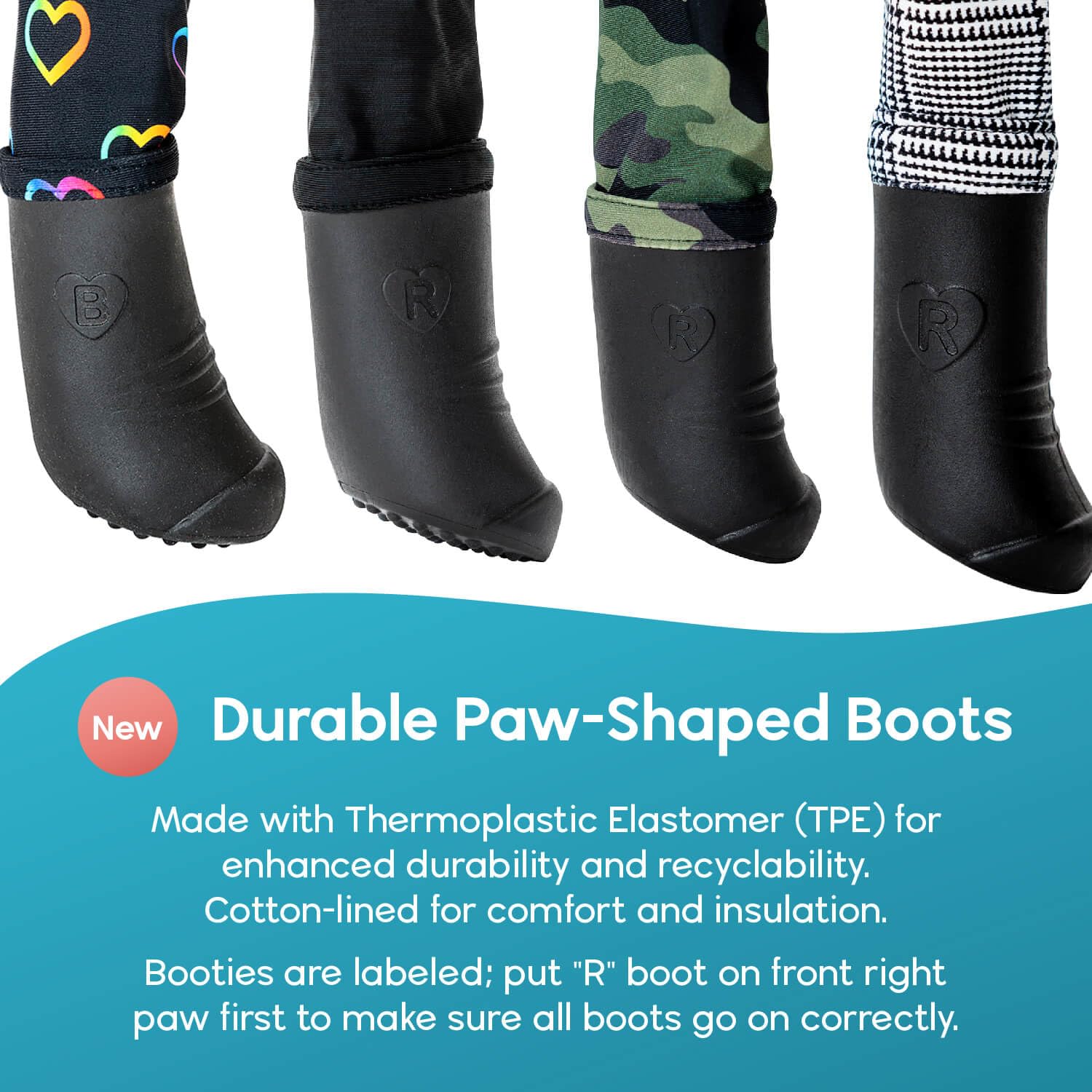 Walkee Paws New Deluxe Easy-On Dog Boot Leggings, Seen On Shark Tank, Protects From Winter, Cold, Wet & Snow, Allergens & Chemicals, Never Lose A Boot Shoe Or Sock Again (Classic, Small/Medium)