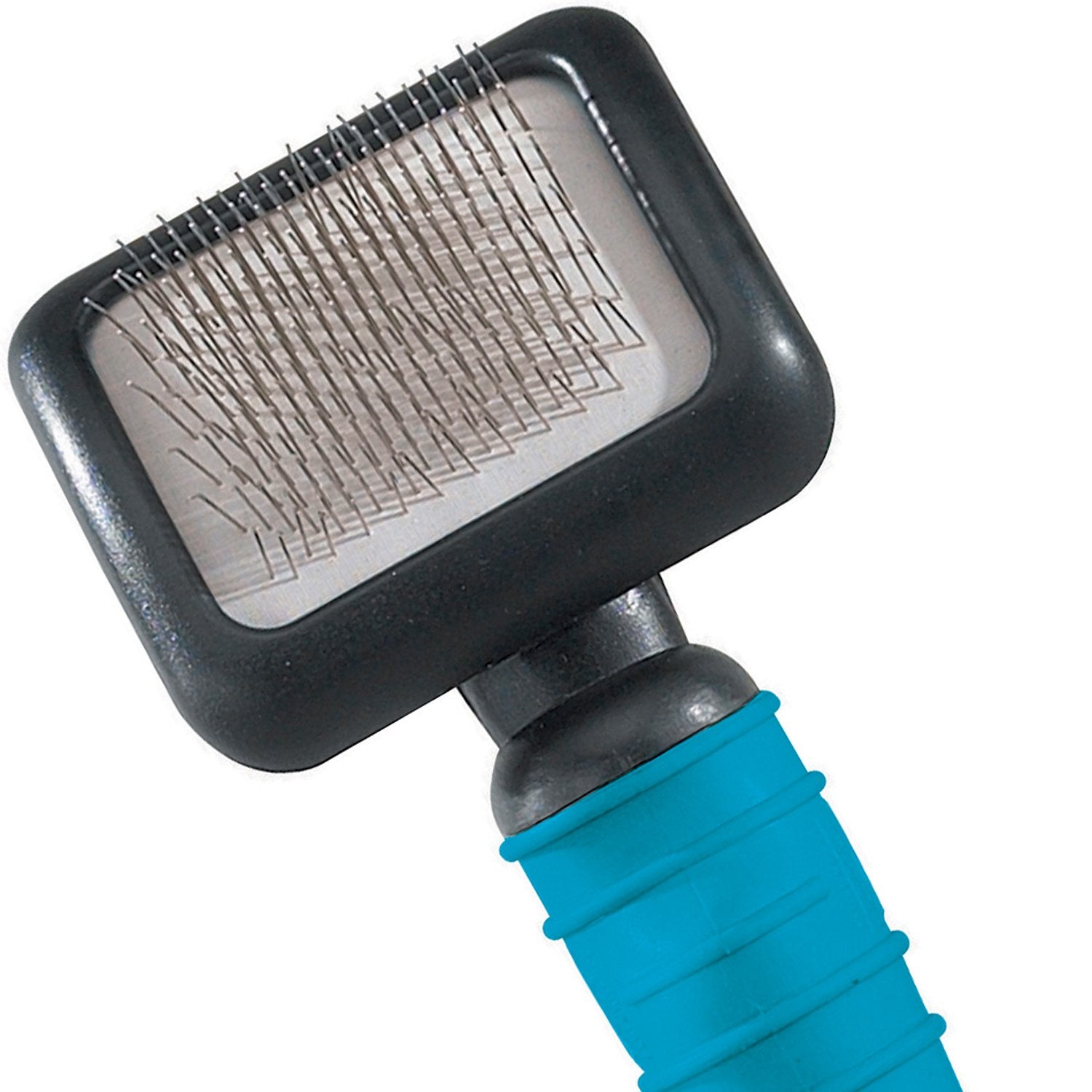 Master Grooming Tools Ergonomic Slicker Brushes - Molded Brushes for Grooming Dogs - Small, 3? x 2, Teal
