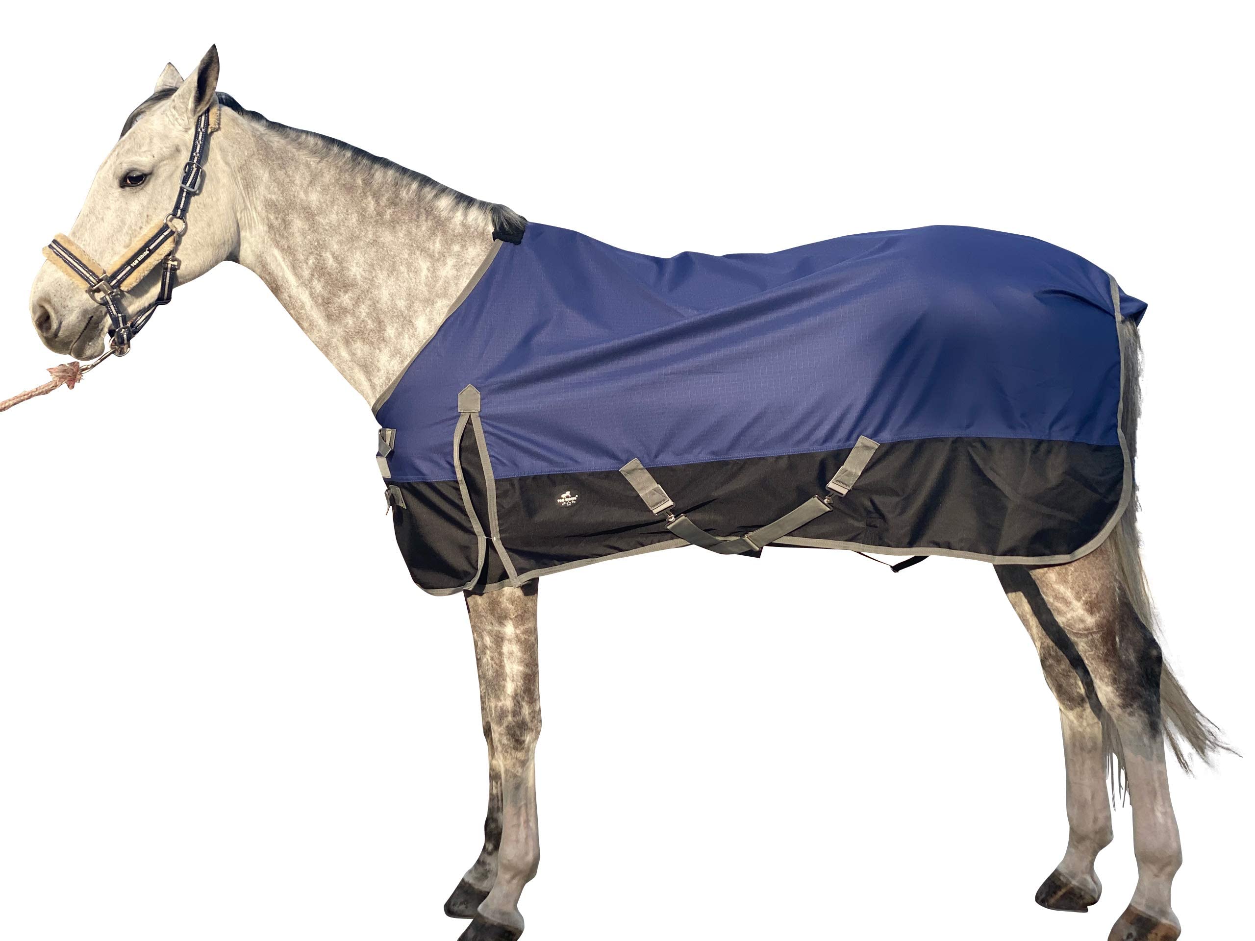 1200Denier Waterproof And Breathable Horse Sheet Tgw Rding Horse Blanket (74'', Navy Blue)