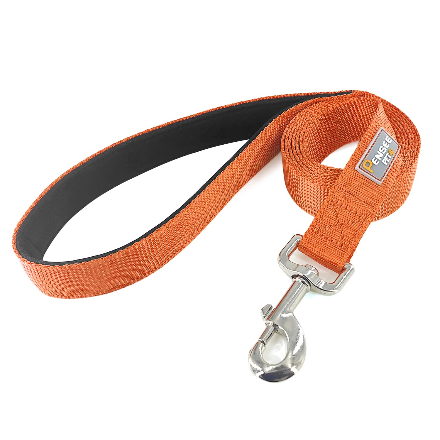 Penseepet Basic Dog Leashes 6 Ft Padded Handle Nylon Dogs Leashes For Medium Dogs Orange