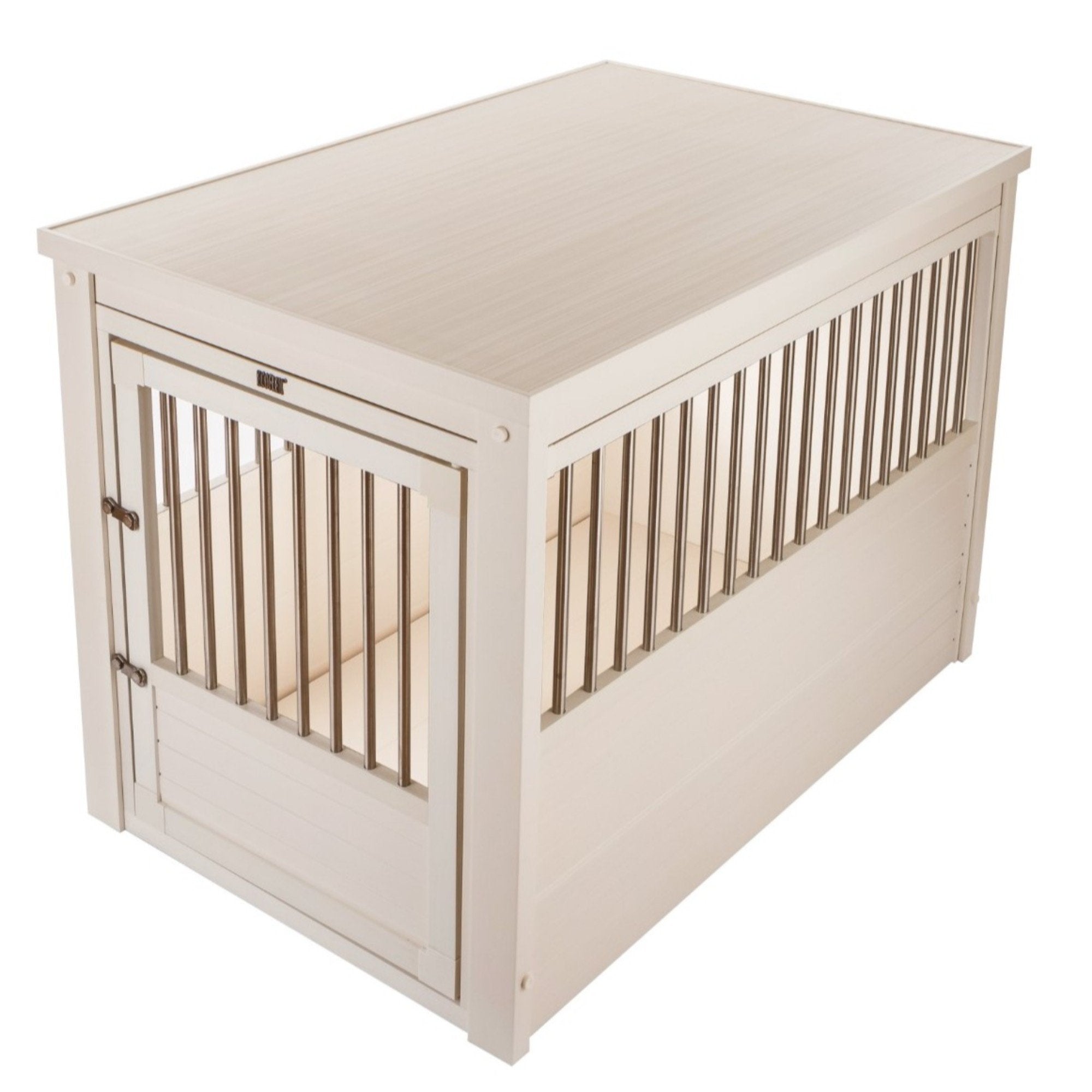 New Age Pet ecoFLEX Pet Crate/End Table, Antique White, Large