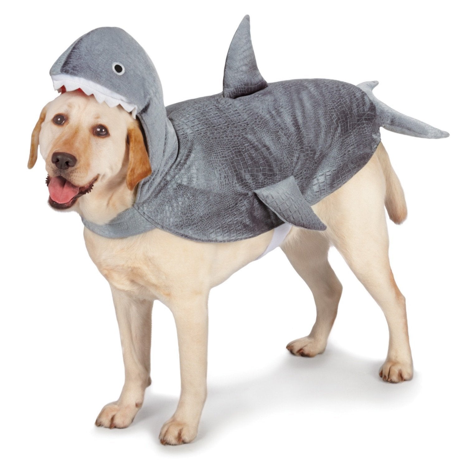 Casual Canine Gray Shark Costume for Dogs, Extra Small Size - Fits Small Breed Dogs Up to 8    in Length, Machine Washable, Red