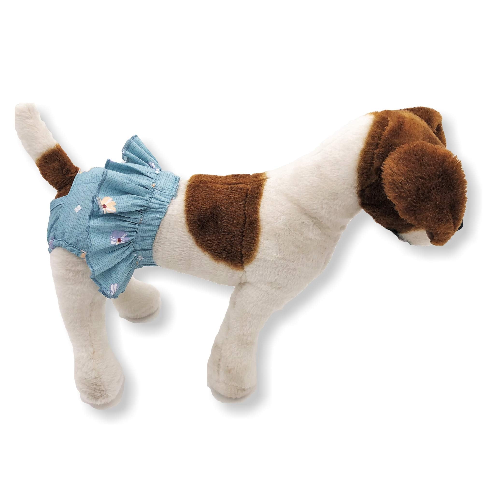 Funnydogclothes Pack Of 4 Dog Female Diapers Sanitary Pants And Skirts Cotton For Small Pet Cat (Pack Of 4 - Skirts & Pants, S: Waist: 10' - 13')