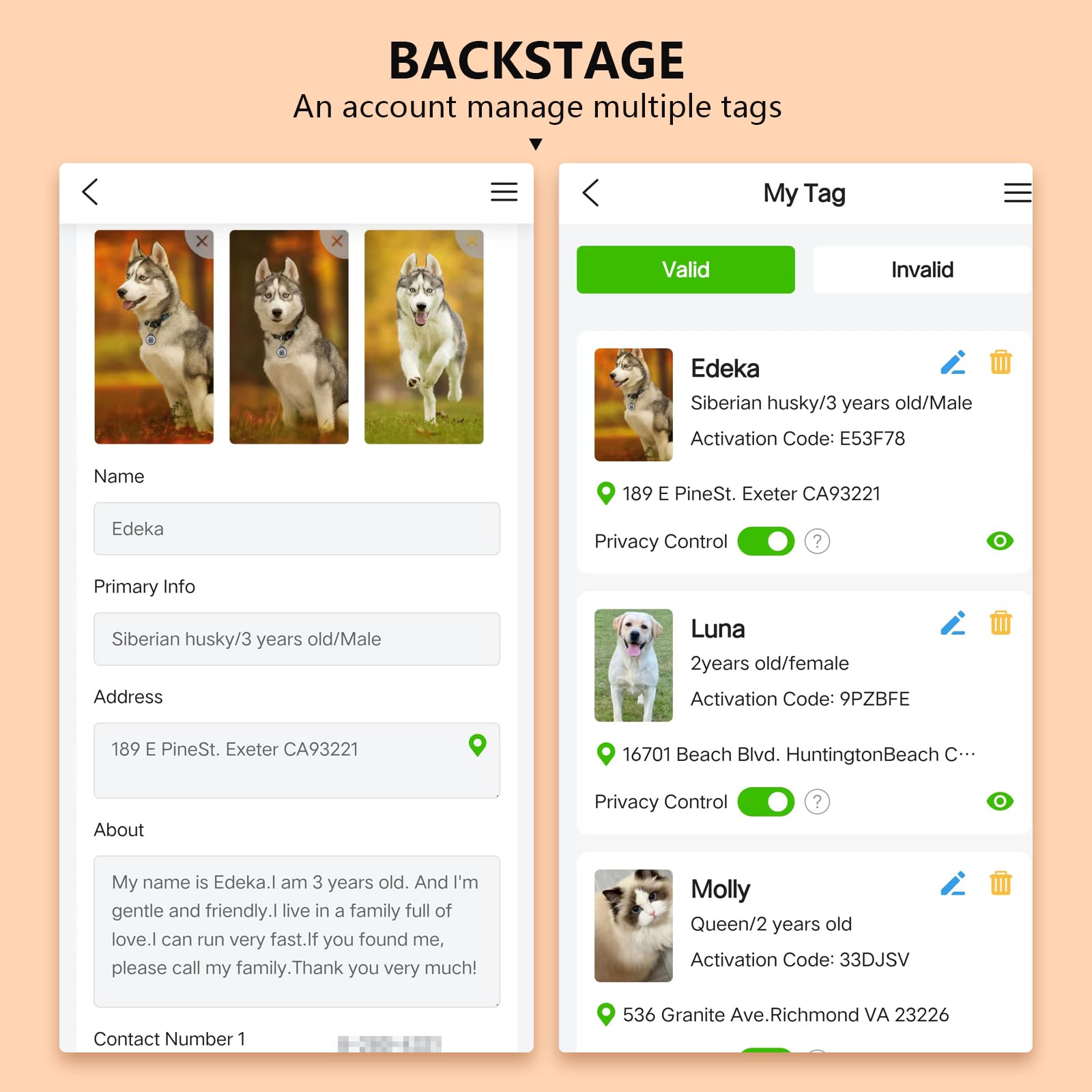 Qr Code Pet Id Tag For Dog Collars - Personalized Anti-Lost Tag With Instant Email Location Alerts - Silent Dog Id Tag,No App No