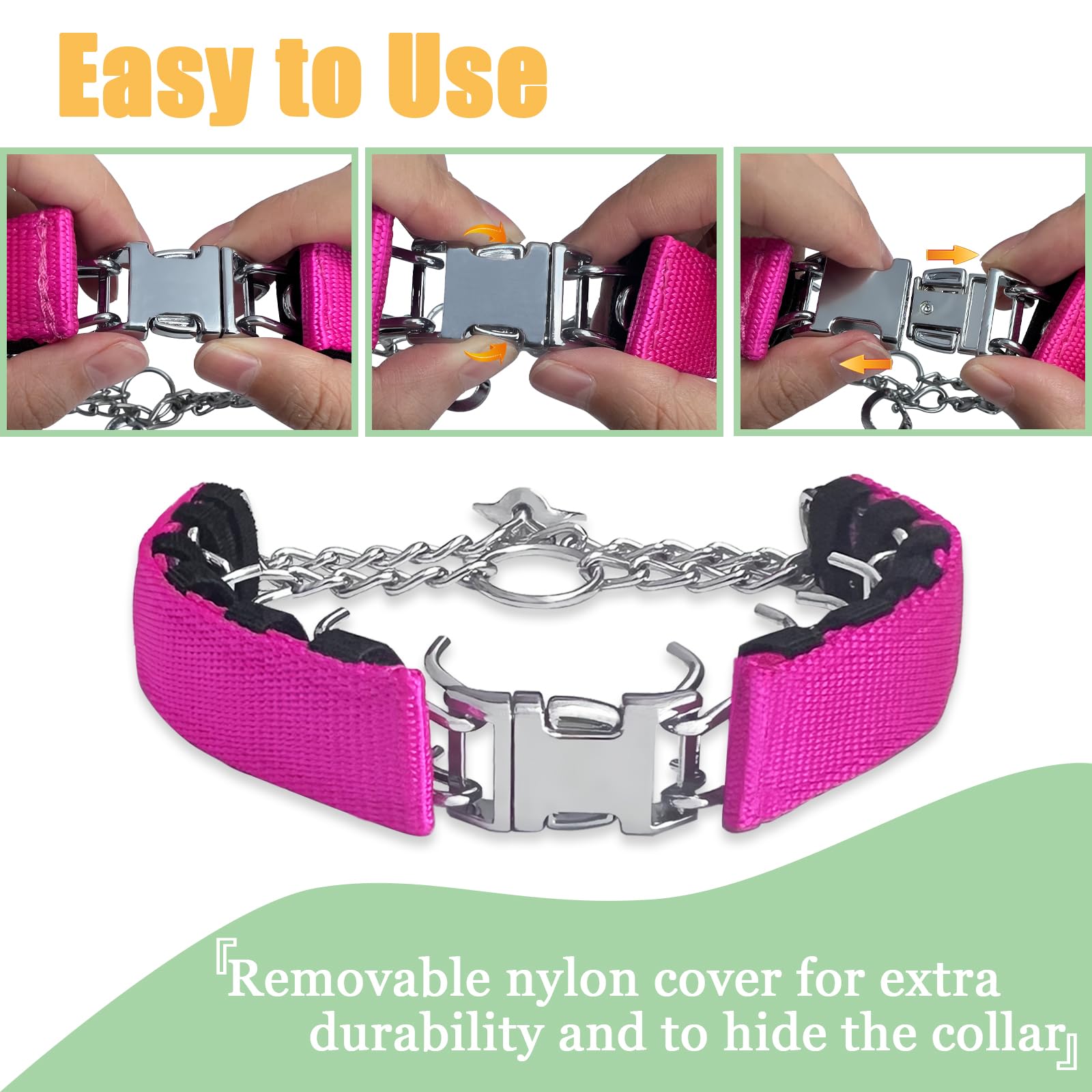 Adjustable Dog Collar With Quick Release Buckle For Small Medium Large Dogs