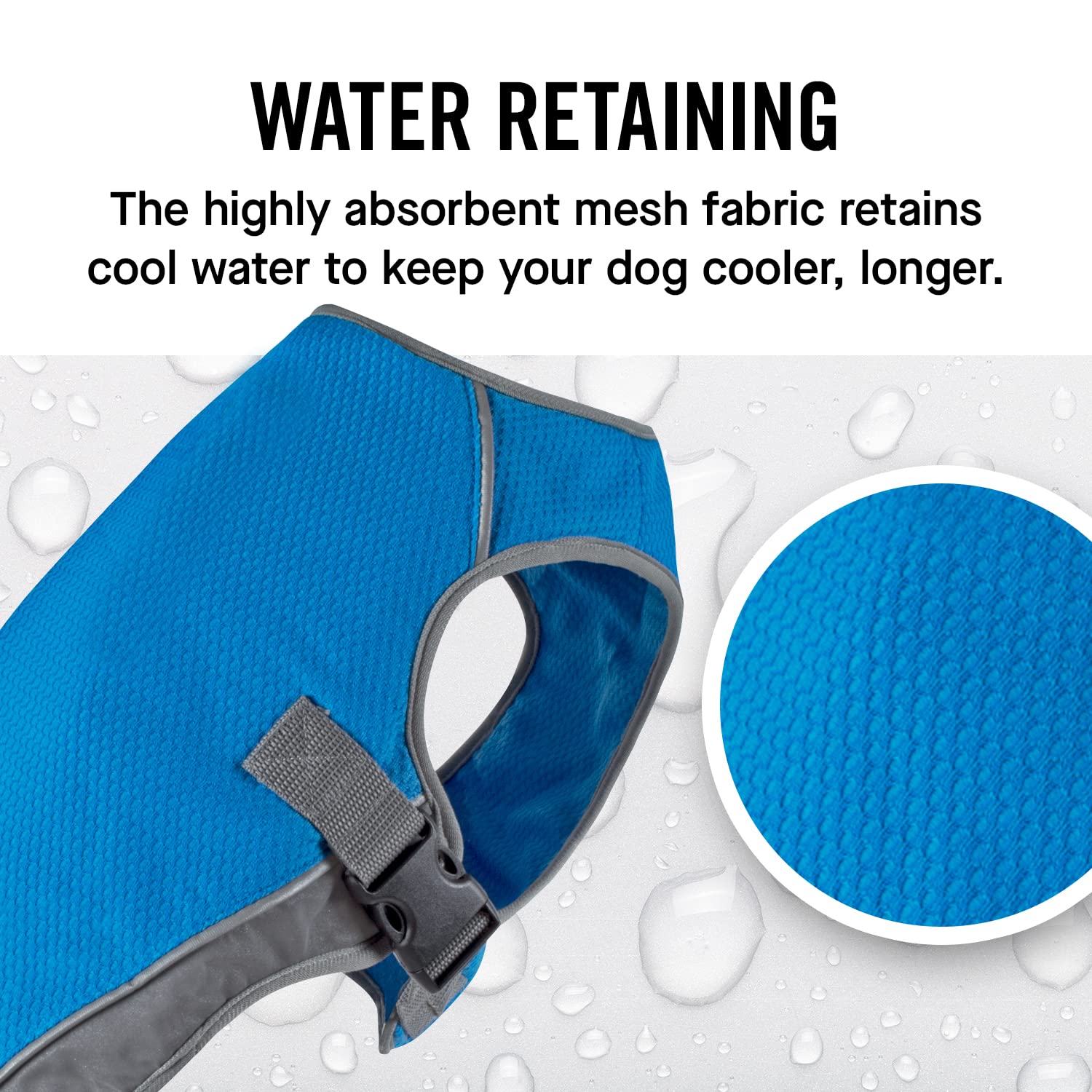 Canada Pooch Dog Cooling Vest - Evaporative Cooling Vest For Dogs With Breathable Mesh Material & Reflective Lining, Adjustable Dog Cooling Vest Great For Dogs (28 (27-29' Back Length), Aqua)