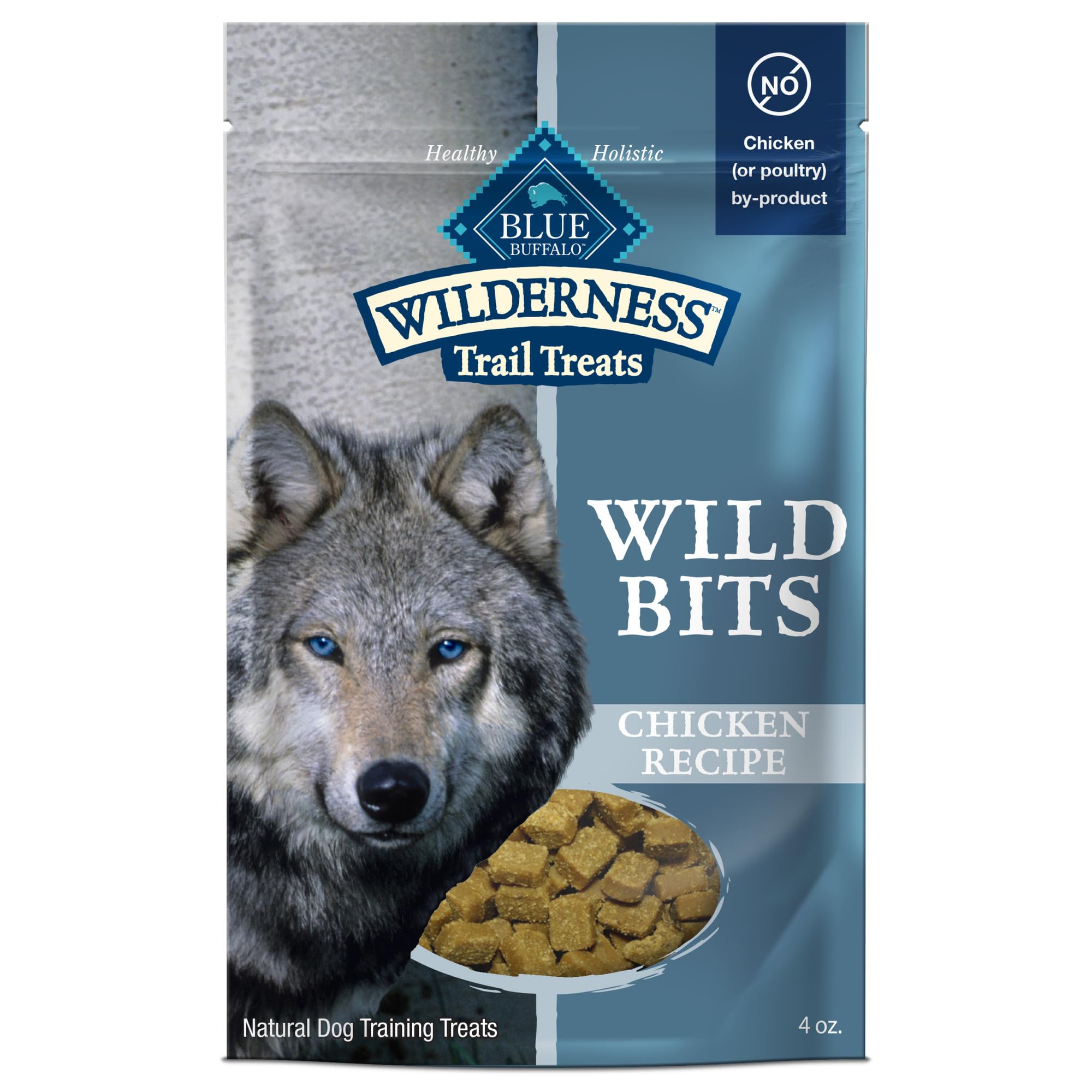 Blue Buffalo Wilderness Wild Bits Soft & Chewy Training Treats for Dogs, Grain-Free, Chicken Recipe, 4-oz. Bag