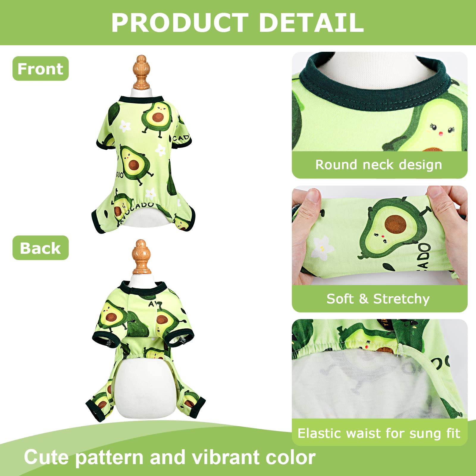 Dog Pajamas Pjs Spring Summer Dog Clothes for Small Dogs Girl - Boy - Medium Size Dogs, Cute Soft Stretchy Puppy Clothes Doggie