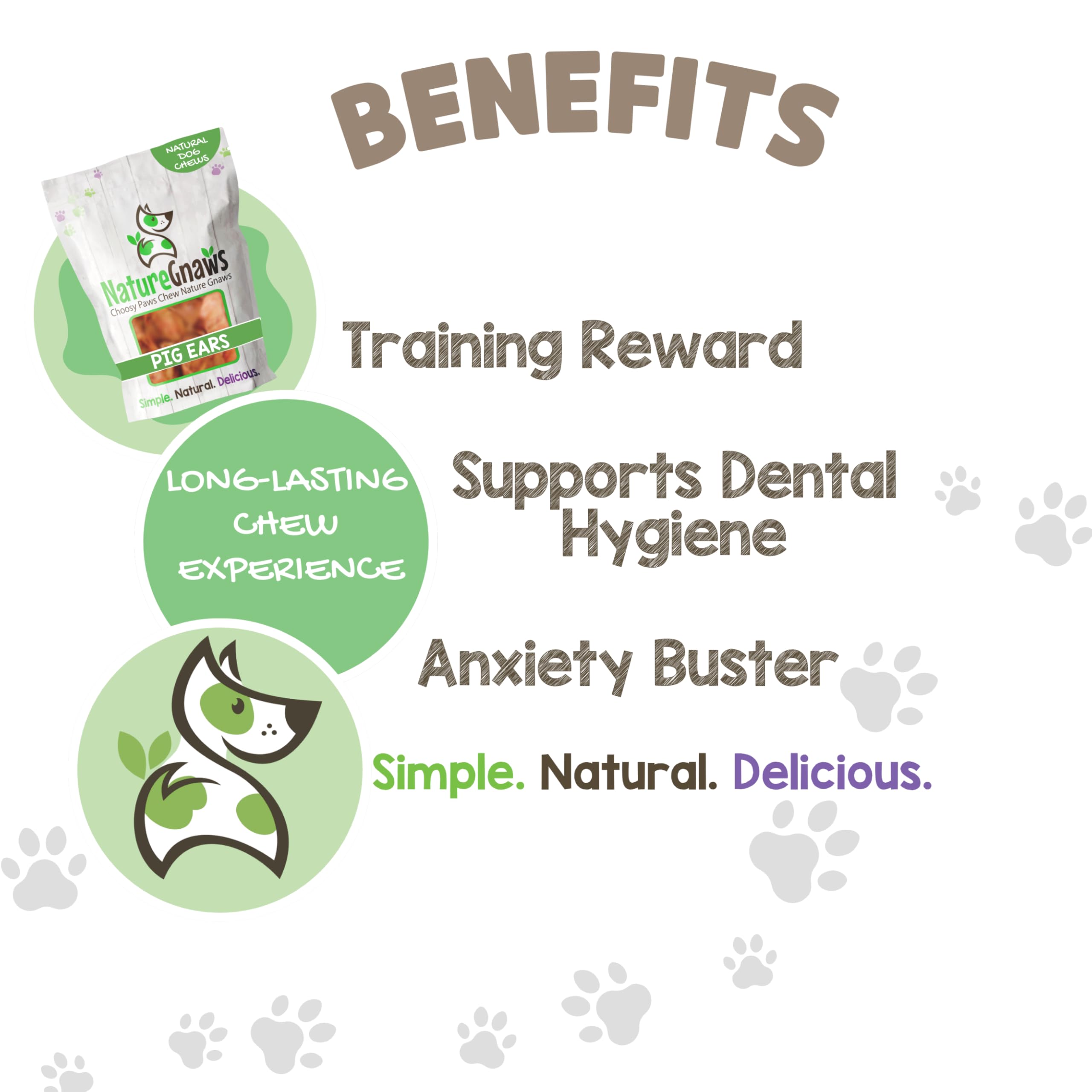 Nature Gnaws Pig Ears for Dogs (15 Count) - Thick Long Lasting for Aggressive Chewers and Large Dogs - Natural Pork Dog Chew Bon