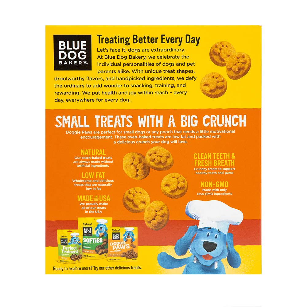 Blue Dog Bakery Natural Dog Treats, Doggie Paws, Maple Bacon Flavor, 16.2oz (6 Count)