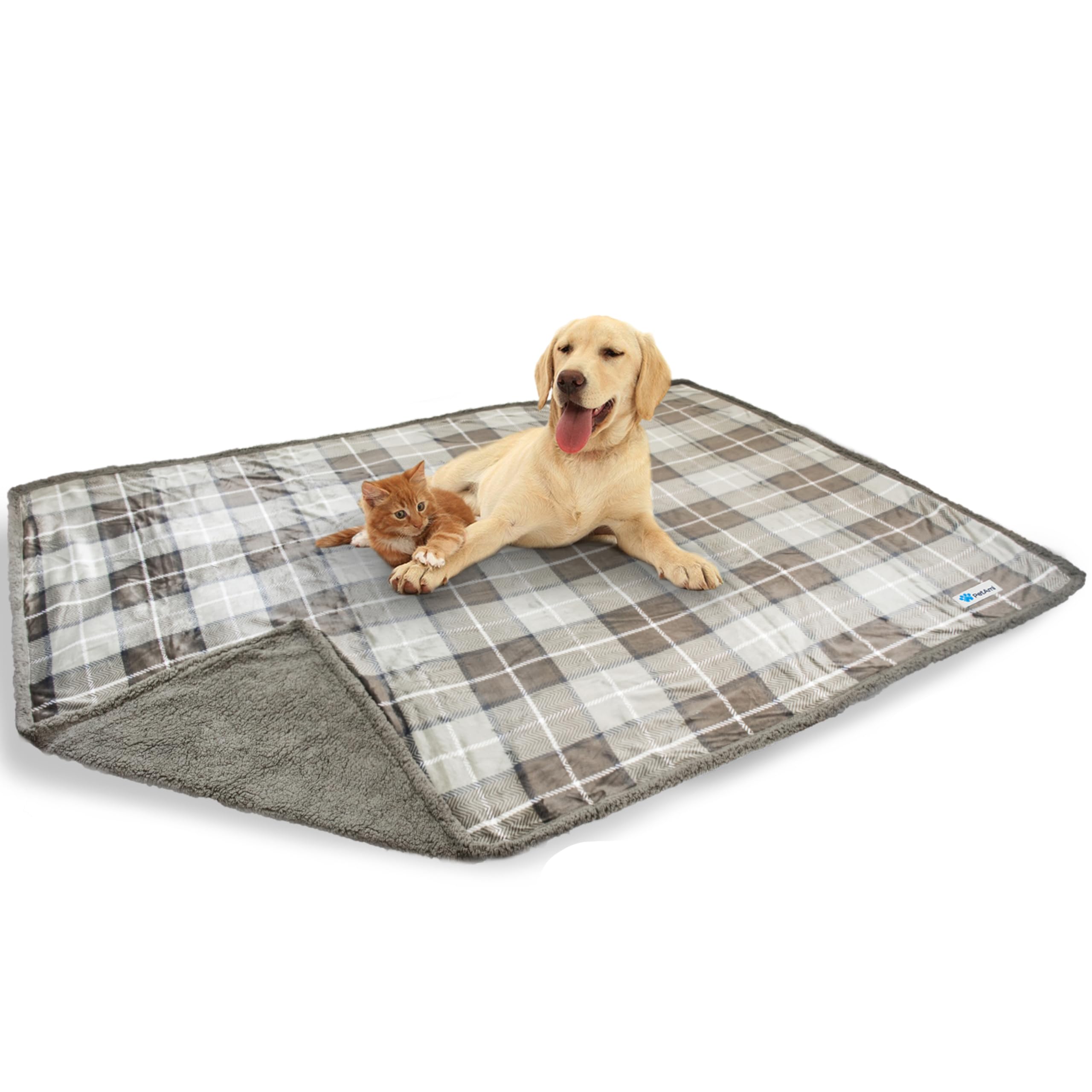 PetAmi Waterproof Dog Blanket for Medium Large Dog, Pet Puppy Blanket Couch Cover Protection, Sherpa Fleece Cat Blanket, Sofa Be