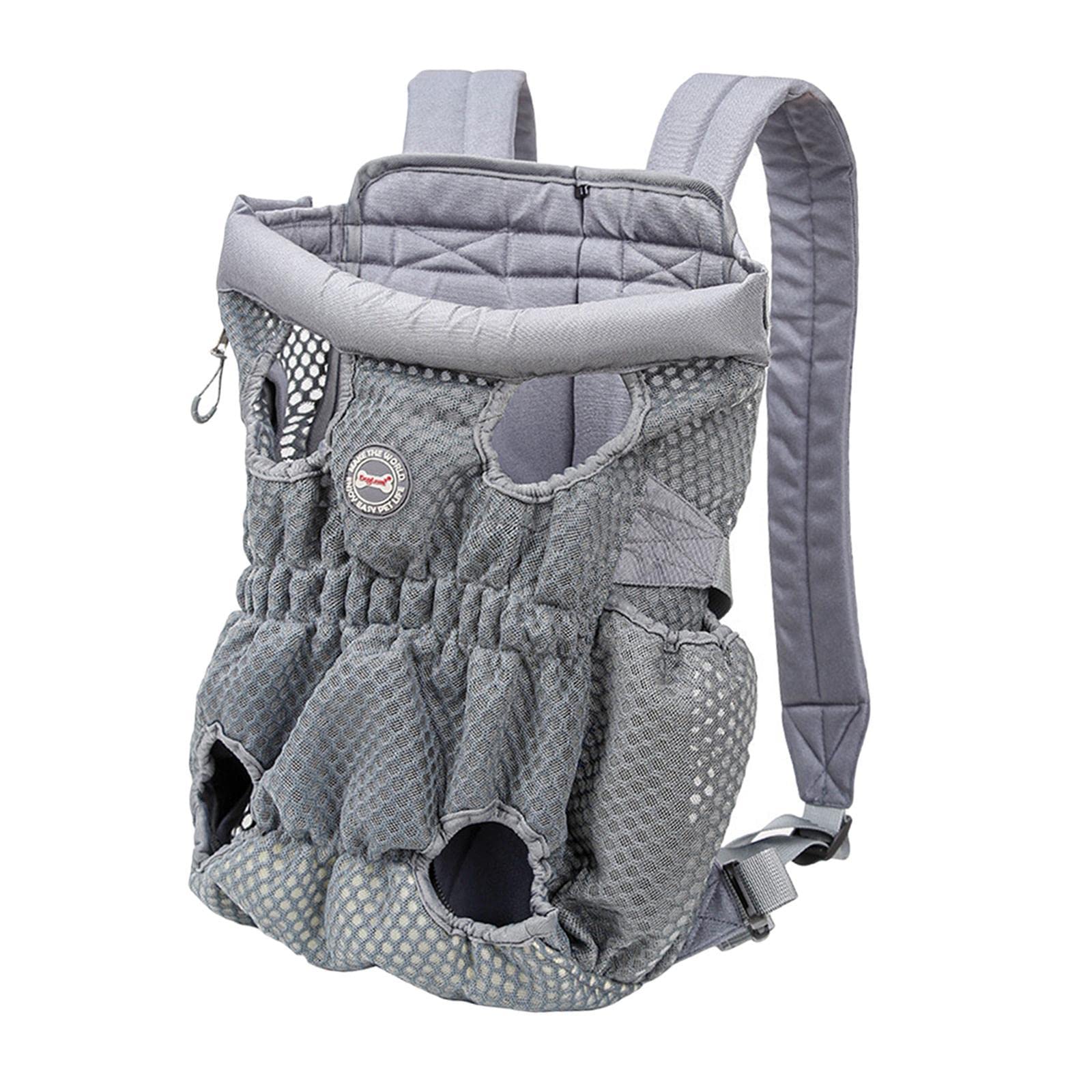 MERISHOPP Dog Cat Carrier Backpack Leg Out Mesh Front Travel Bag Carry Pack Rucksack L Pet Supplies|Dog Supplies|Carriers & Tote