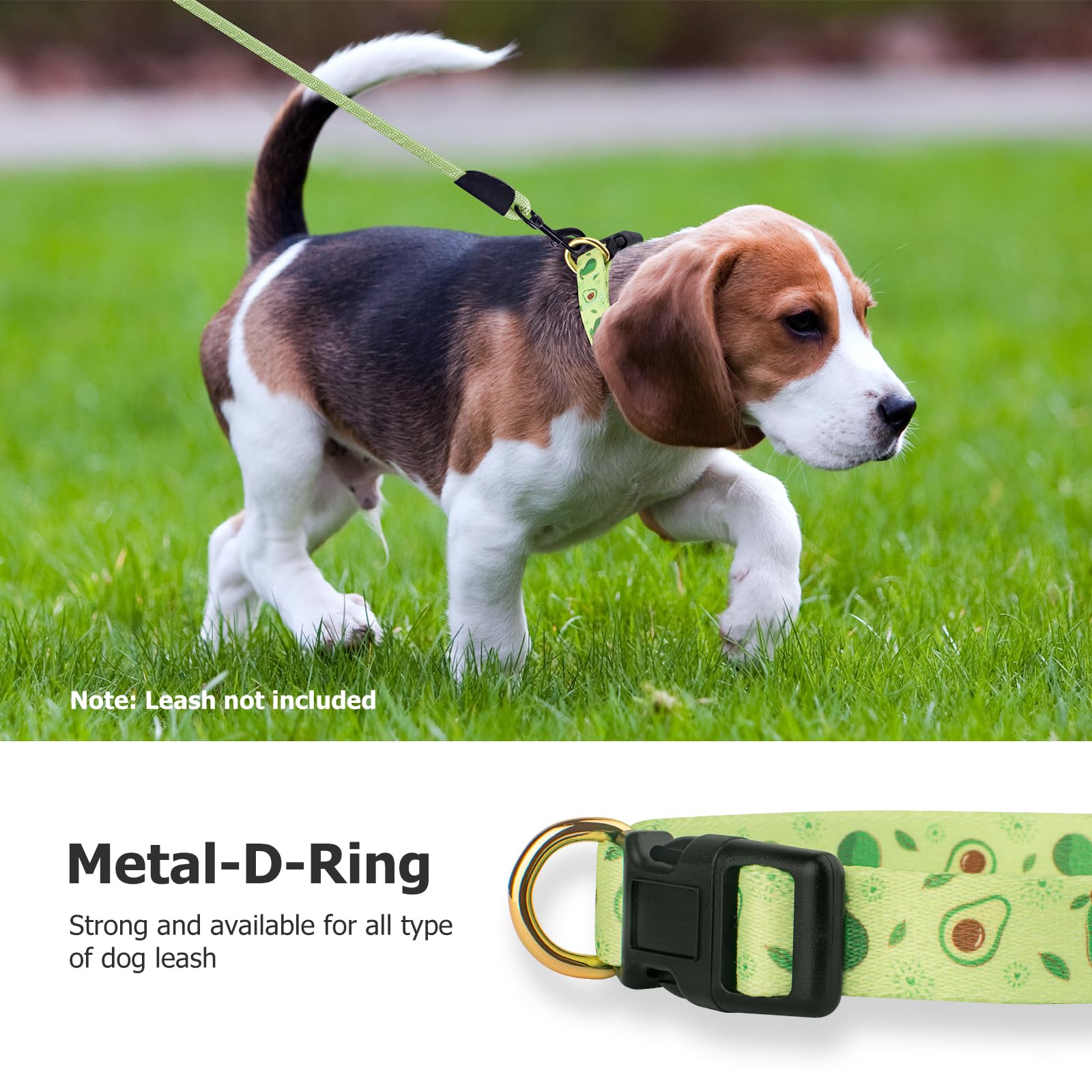 Handmade Dog Collar for Small Medium Large Dogs,Green Avocado with Pendant Fall and Winter Fashions Dog Collars,Ideal for Girl D