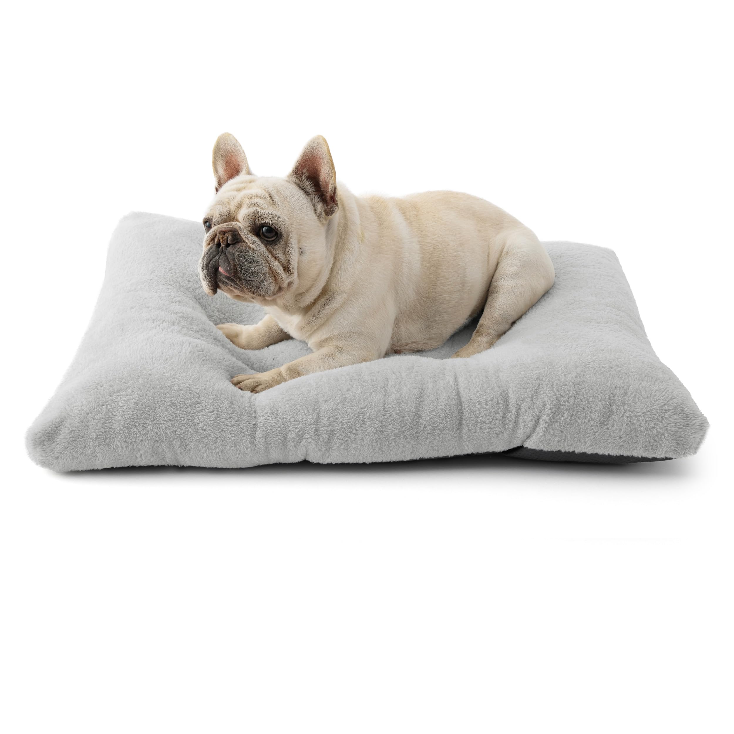 Bedsure Washable Dog Bed Medium Size Dog, Comfort Fluffy Plush Pillow Bed Crate Pad, Non-Slip and Machine Washable Kennel Pet Sl