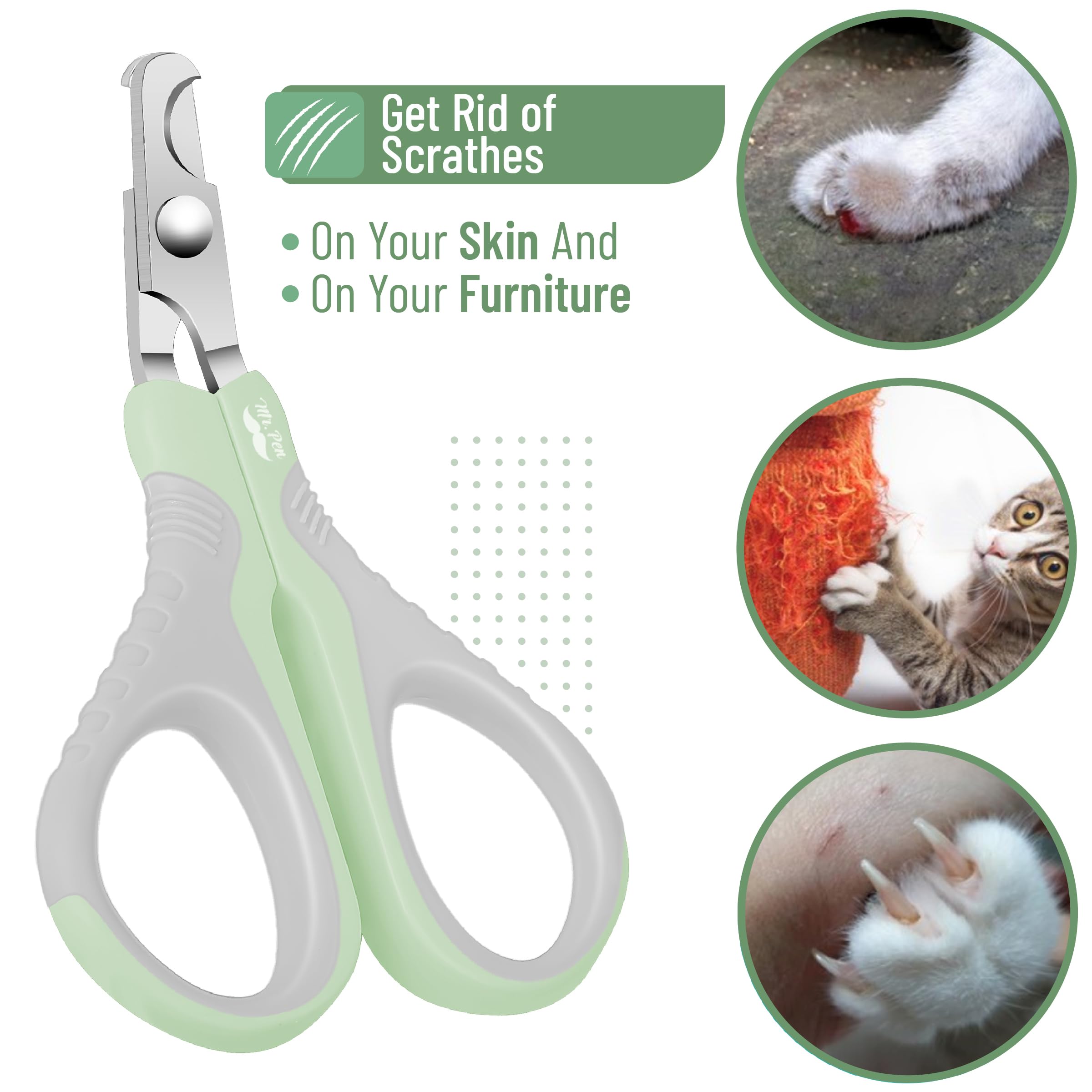 Mr. Pen- Cat Nail Clipper, Pastel Green, Cat Nail Trimmer, Cat Nail Clippers, Cat Claw Clippers, Cat Clippers For Nails, Pet Nail Clippers, Kitten Nail Clipper, Small Dog Nail Clipper Cat Claw Trimmer