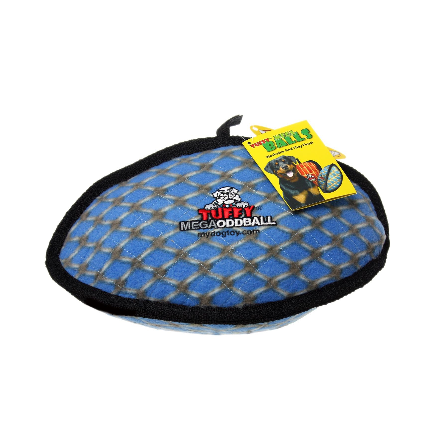 TUFFY - Worlds Tuffest Soft Dog Toy - MEGA Odd Ball - NO Squeakers - Multiple Layers. Made Durable, Strong & Tough. Interactive