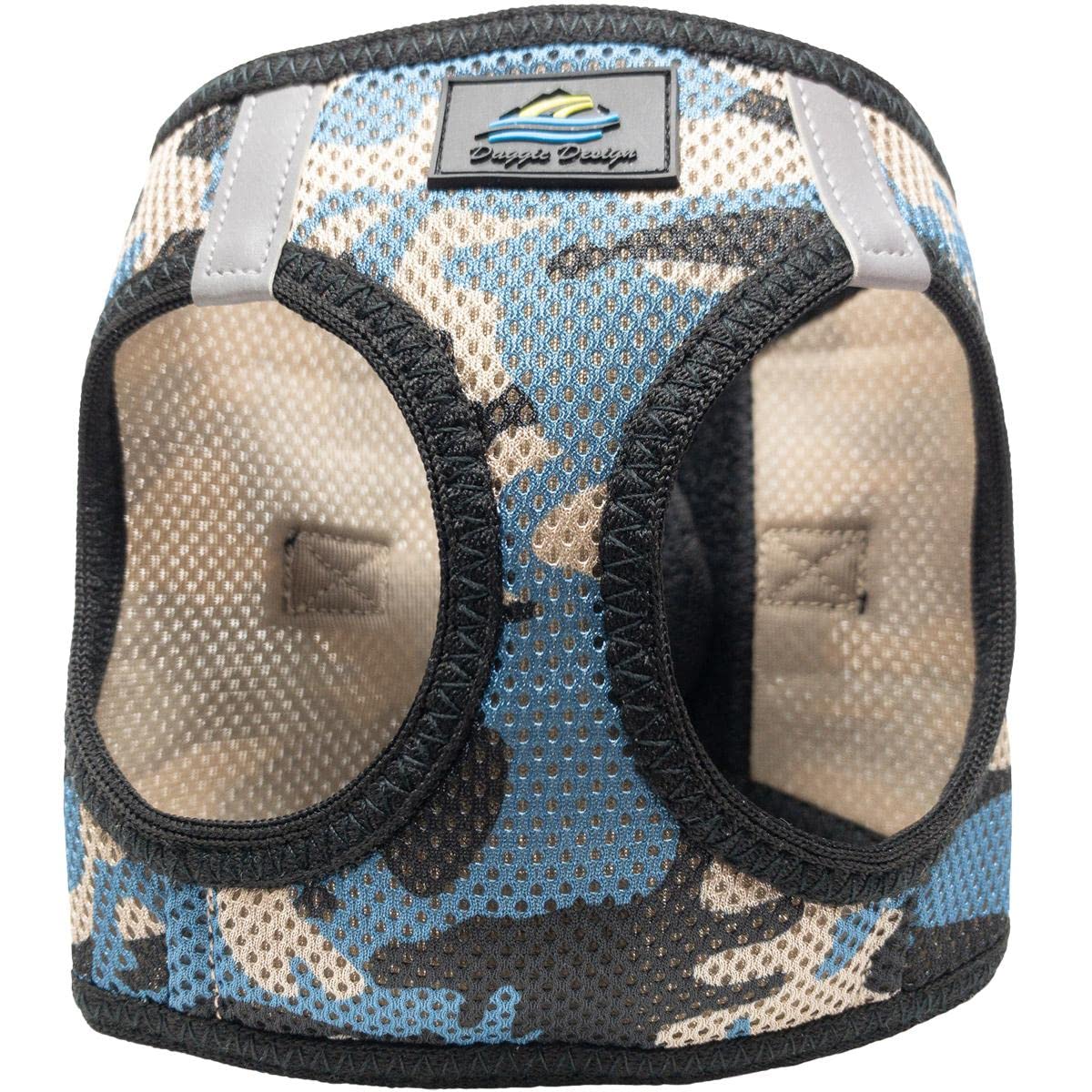 Doggie Design No Choke Dog Harness - Simple Step-in and Go Dog Vest for Small, Medium, and Large Breeds - Breathable Mesh Polyester Pet Harness - Blue Camo - 3XL
